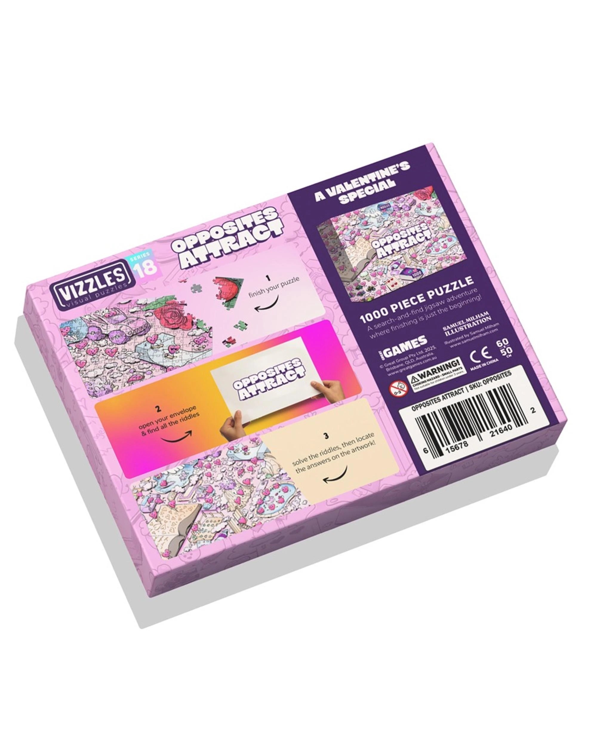 2 Vizzles Opposites Attract 1000 Piece Jigsaw Puzzle, 2 of 3