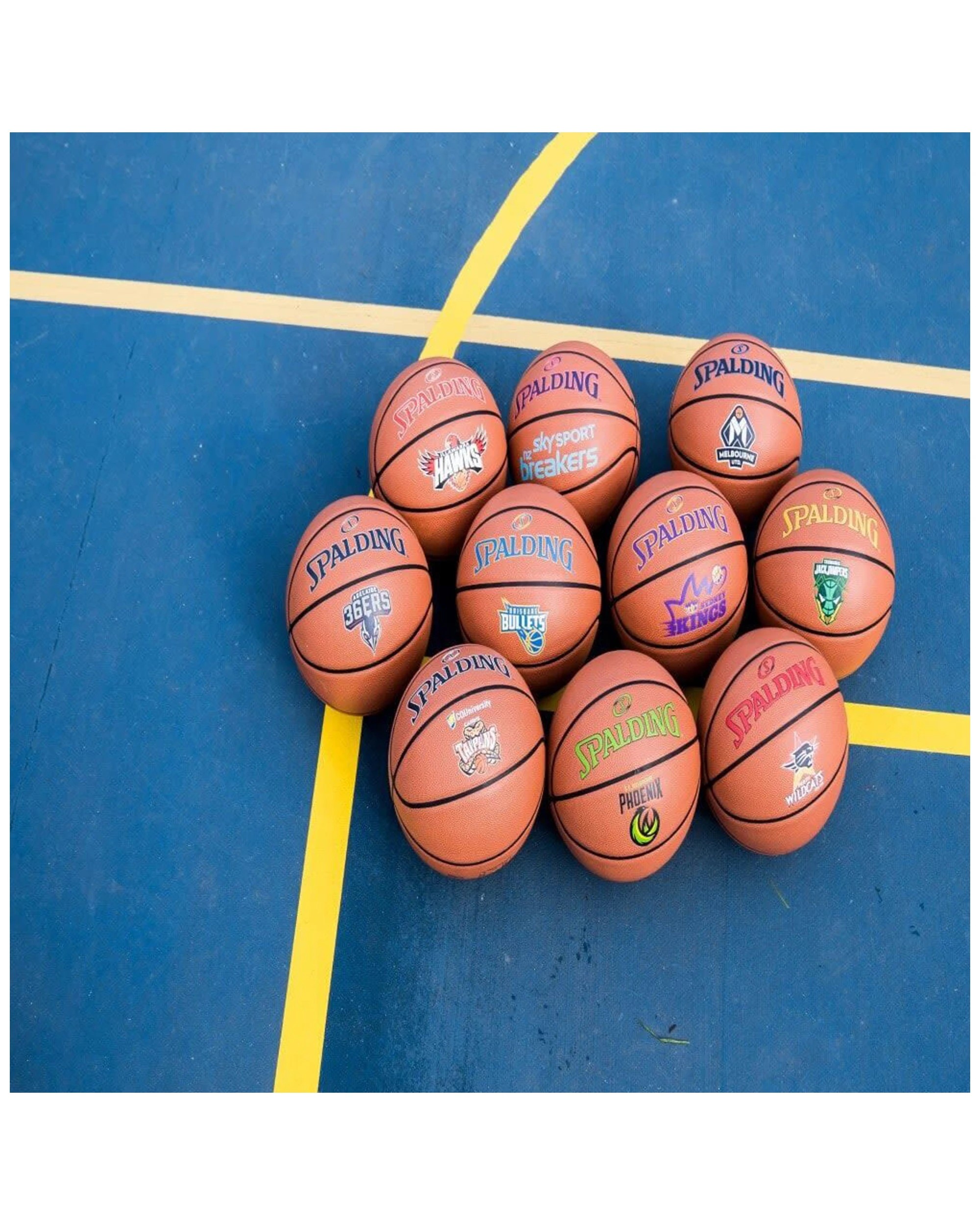 5 Spalding NBL Team Indoor Outdoor Basketball 2 Pack Perth Wildcats Size 7 - Orange, 5 of 5