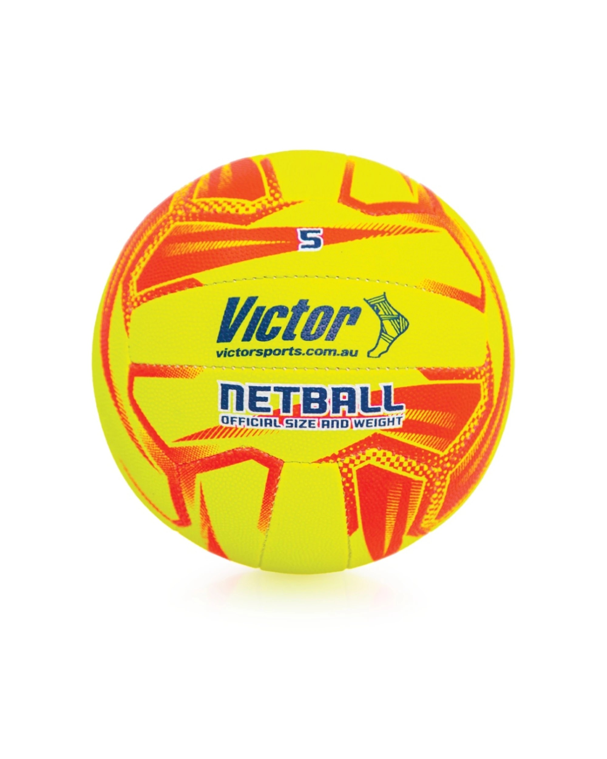 1 Victor Sports Pro Netball Synthetic Rubber Training Ball Durable Size 5 - Yellow, 1 of 3