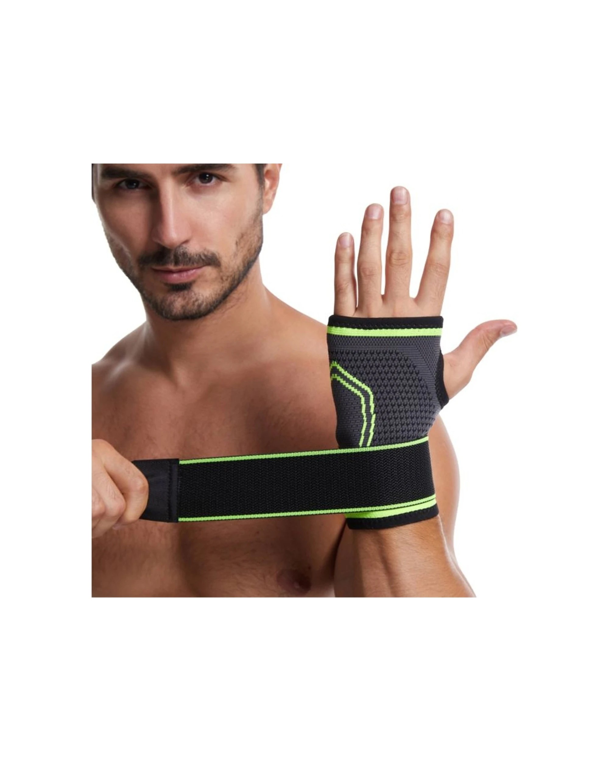 3 Bodyassist 2pc Contoured 3D Sports Wrist Sleeve Set Breathable Elastic Medium - Black - Black, 3 of 3