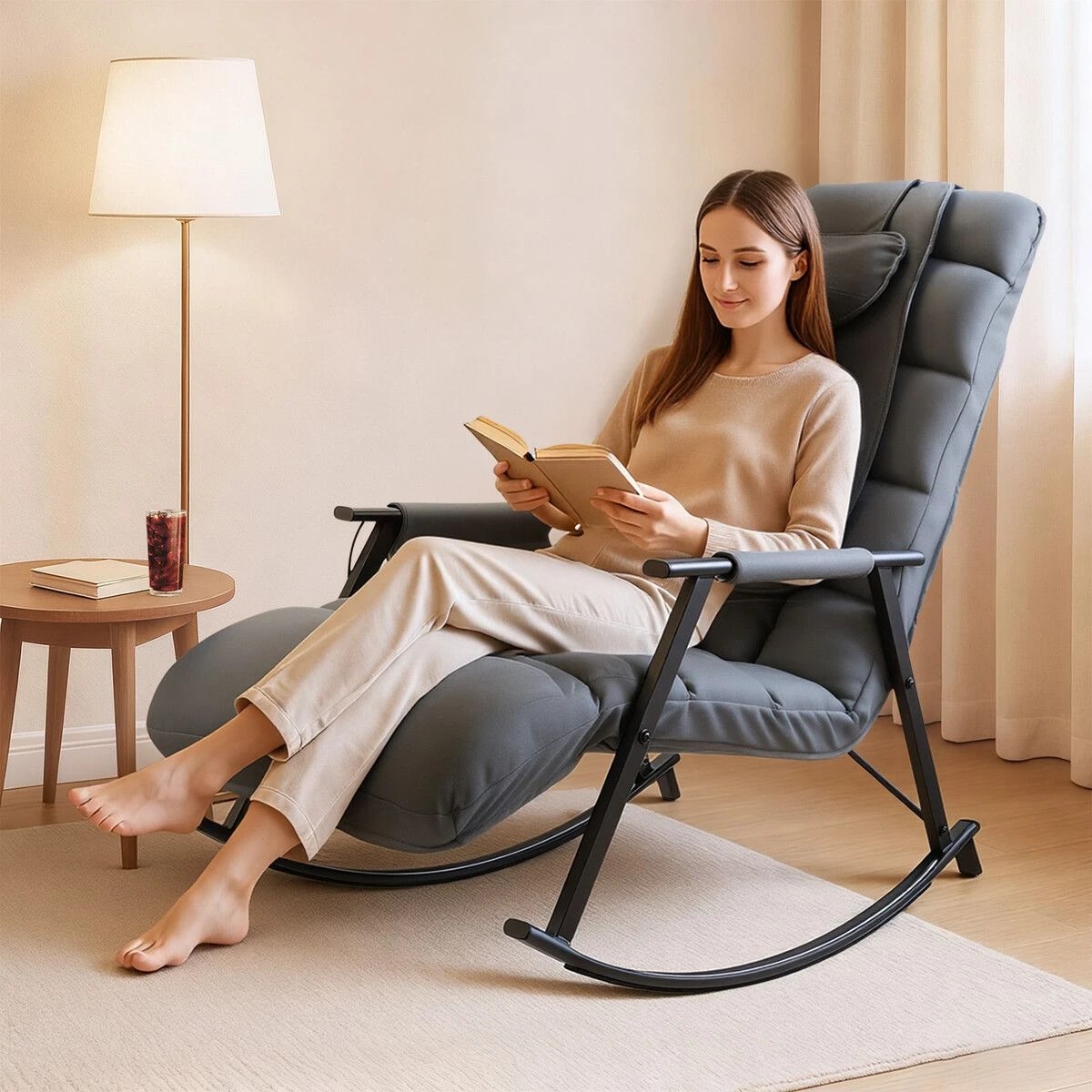 2 HOMASA Massage Chair Rocking Sofa Recliner Armchair Full Body Massaging, 2 of 5