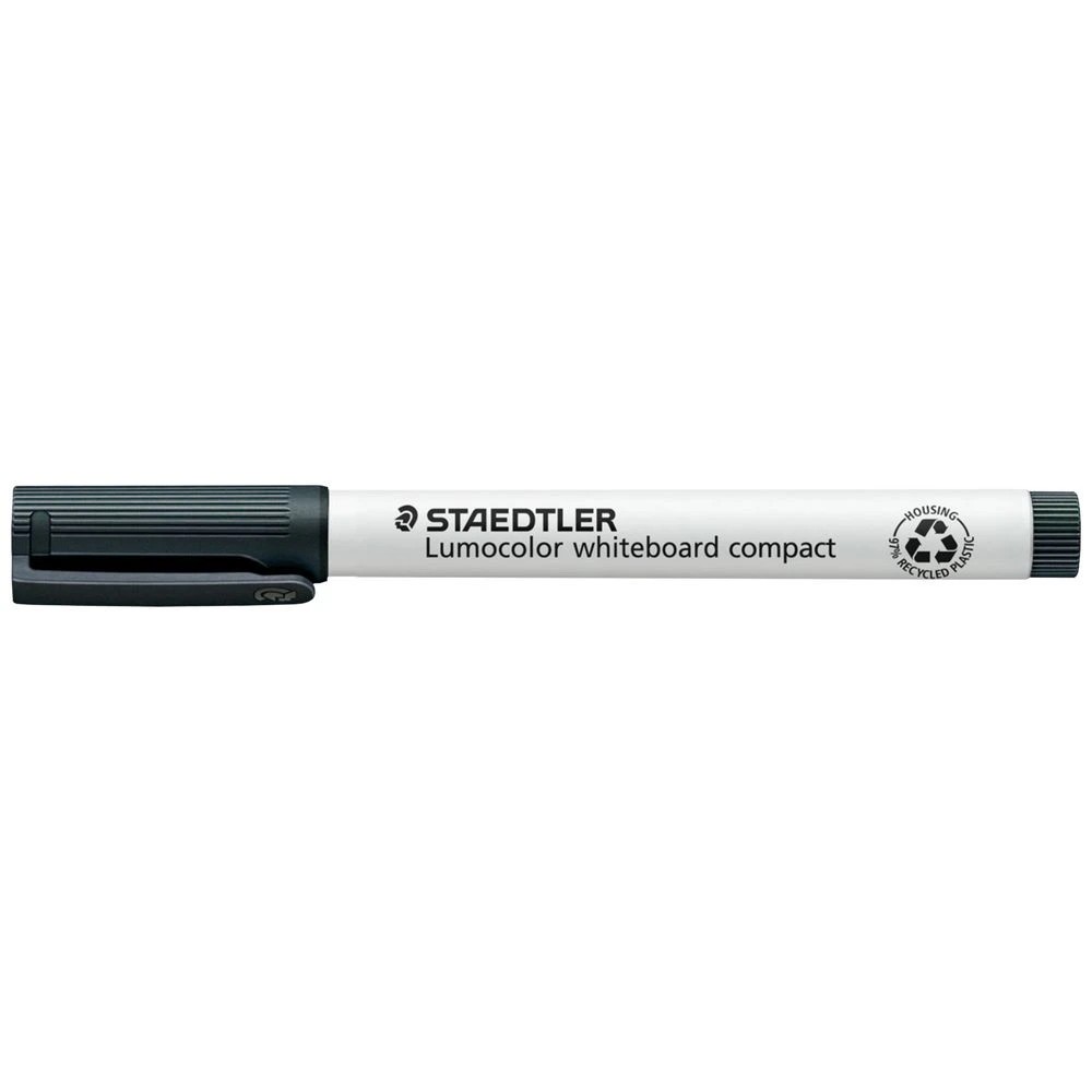 3 Staedtler Lumocolour Whiteboard Marker Bullet Black 10 Pack, 3 of 3