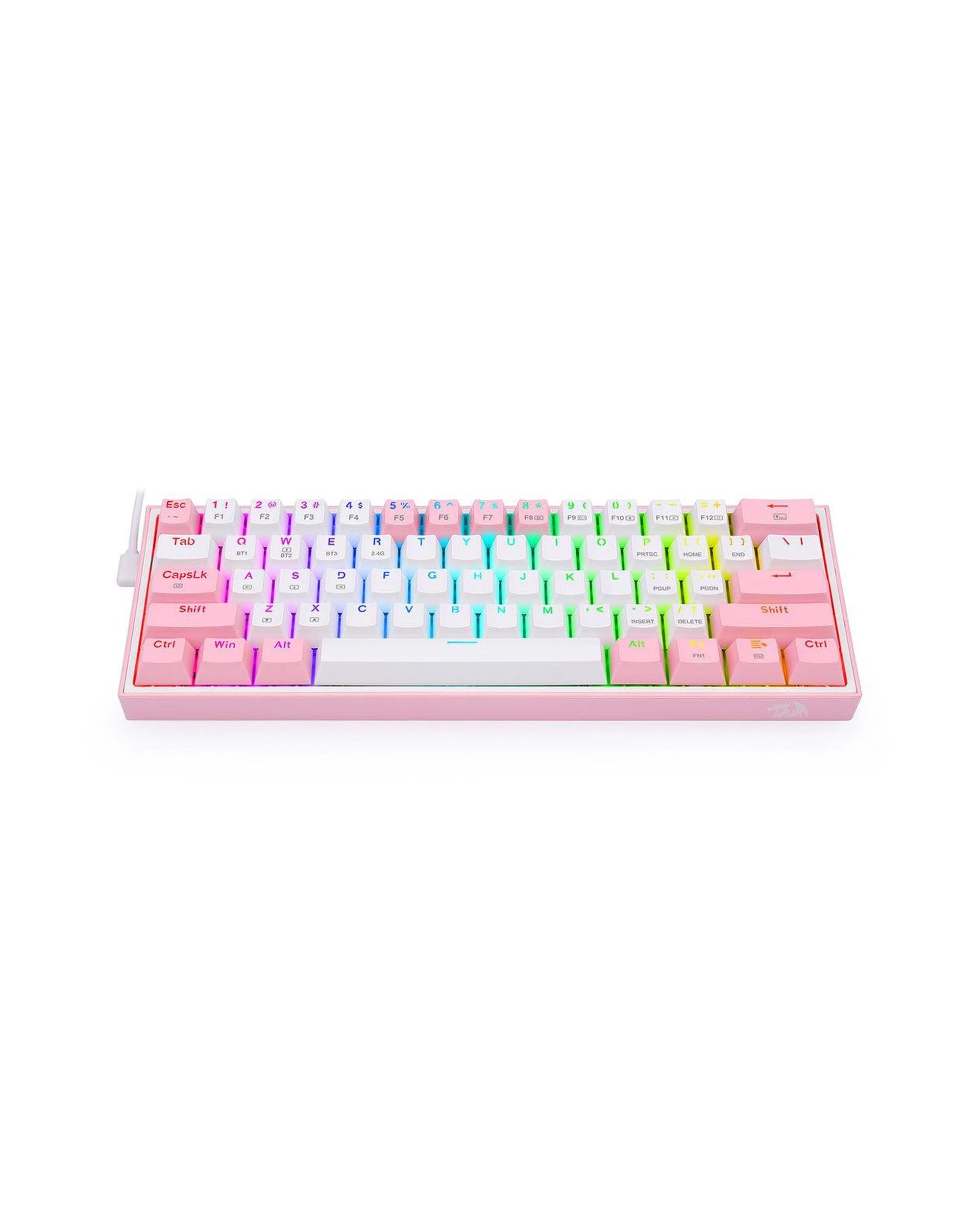 4 Redragon K616 RGB Fizz Pro White Pink 65% TriMode Mechanical Gaming Keyboard, 4 of 9