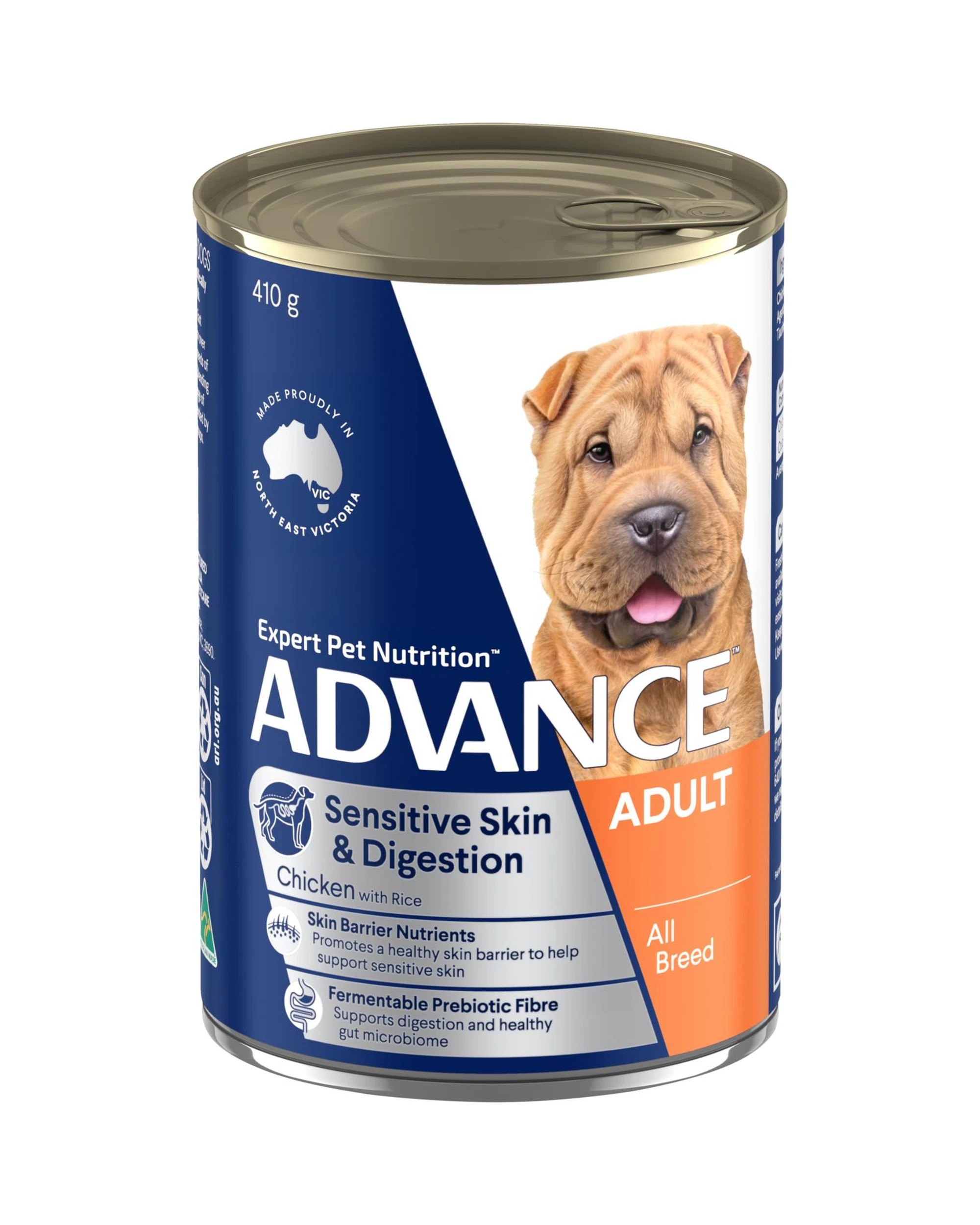 4 Advance Adult Sensitive Skin & Digestion Wet Dog Food Chicken w/ Rice 12 x 700g, 4 of 10