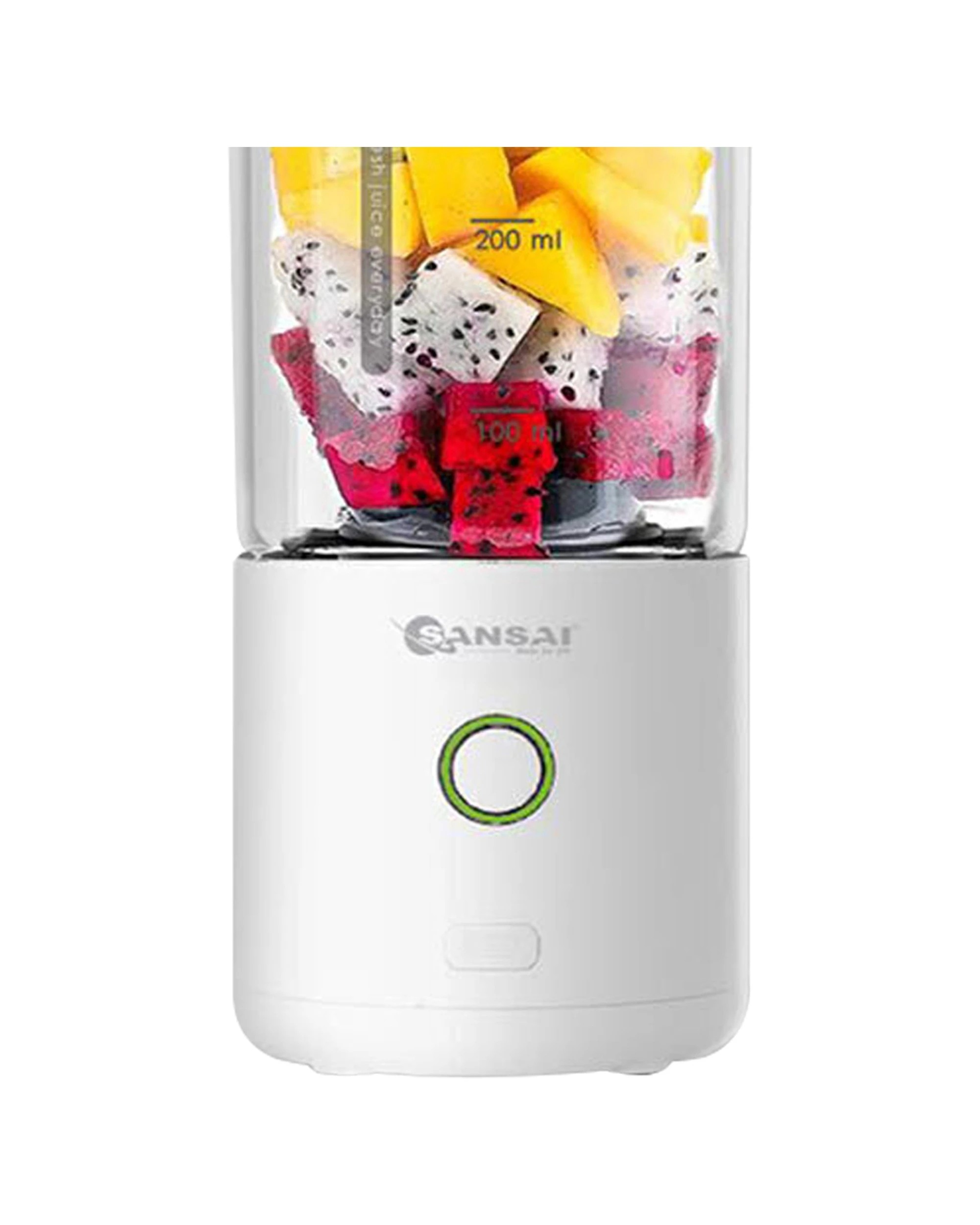 3 Sansai 400ml 22.5cm Portable Micro Usb Rechargeable To-go Glass Blender - White, 3 of 3