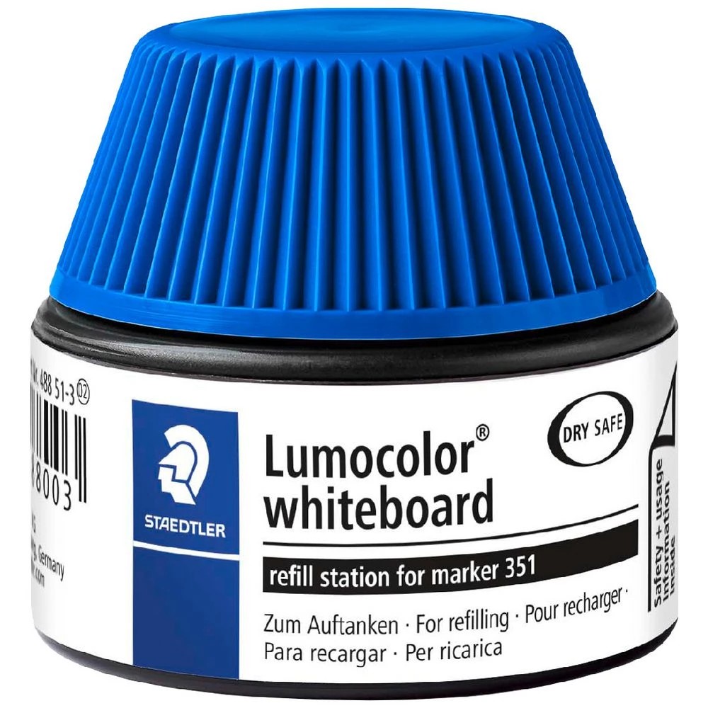 1 Staedtler Lumocolor Whiteboard Marker Refill Station Blue, 1 of 3