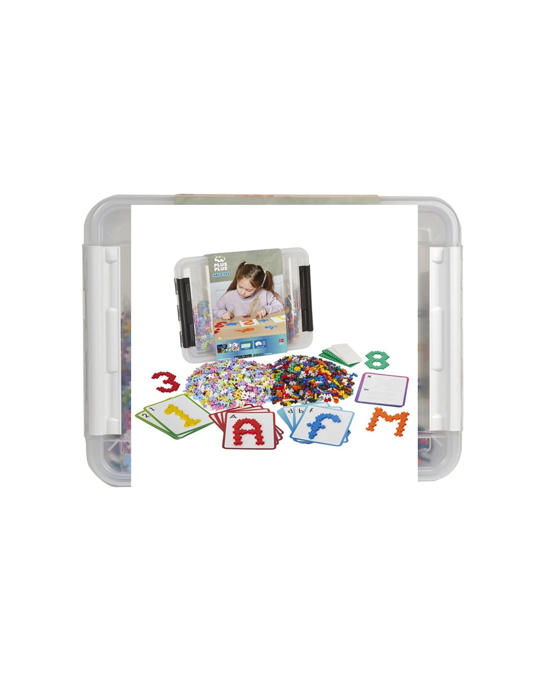 Plus-Plus 2000pc ABC & 123 Box Kids Educational Building Block Set - Kmart