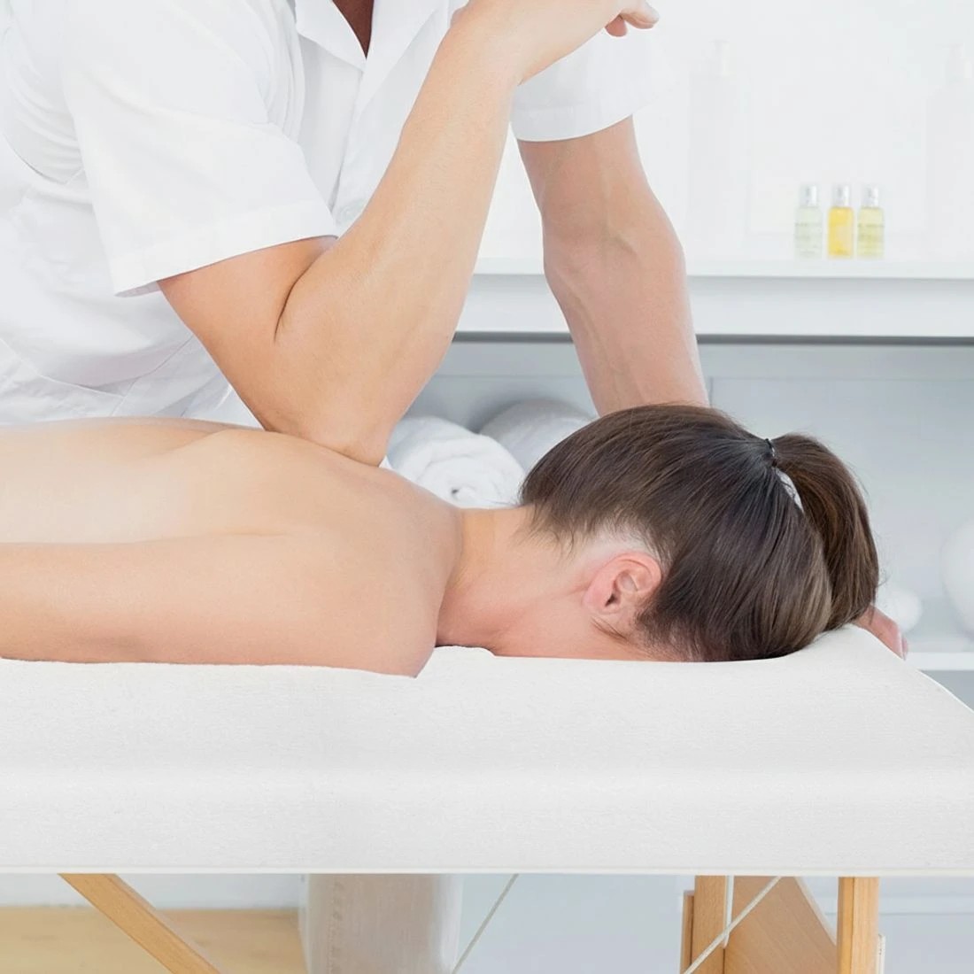 5 Zenses 80cm X 180cm Massage Table Cover  6 Rolls 300 - White, 5 of 6