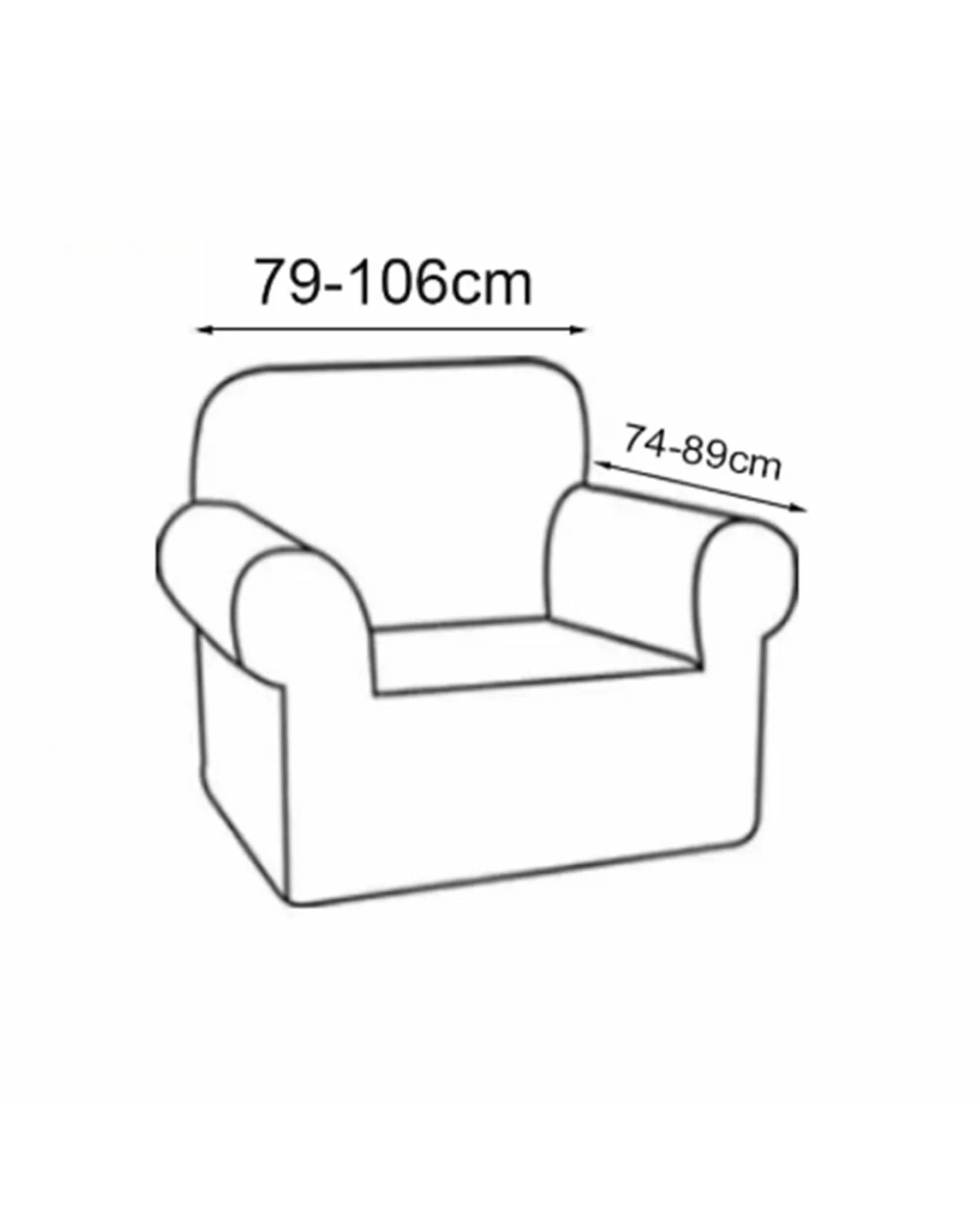 5 Smarcute 1 Seater High Stretch Jacquqard Textured Sofa Cover - Beige, 5 of 5