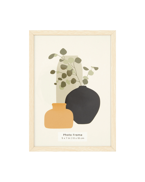 5in. x 7in. Metal Photo Frame - Oak Look