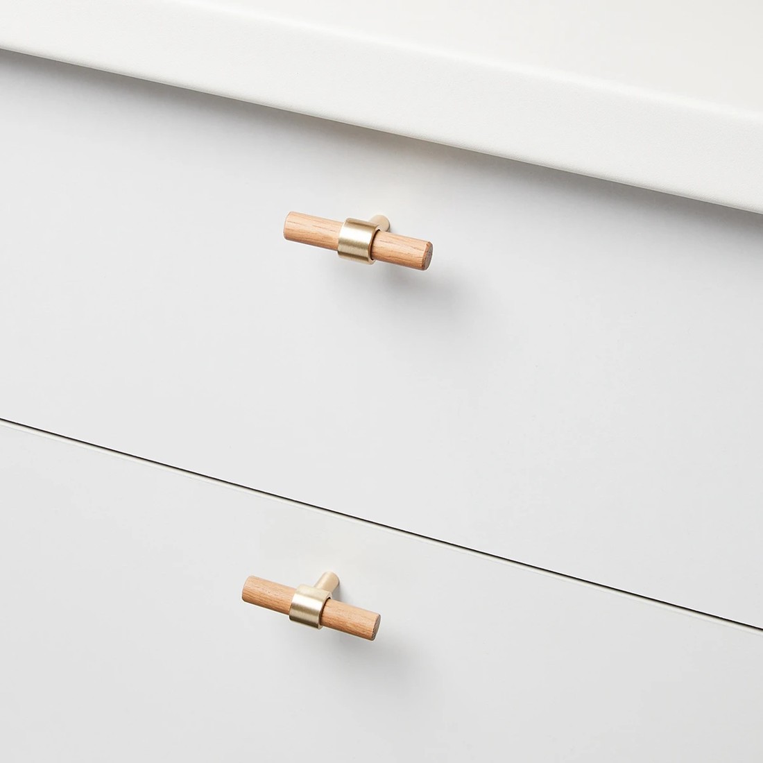 1 2 Pack Oak and Gold Look Handles, 1 of 6