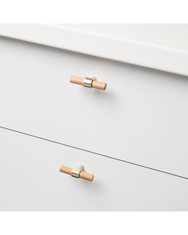 2 Pack Oak and Gold Look Han