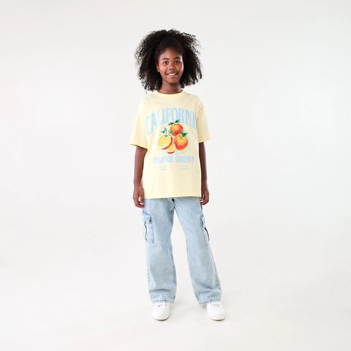 5 Oversized T-shirt CALIFORNIA ORANGE SORBET, 5 of 6