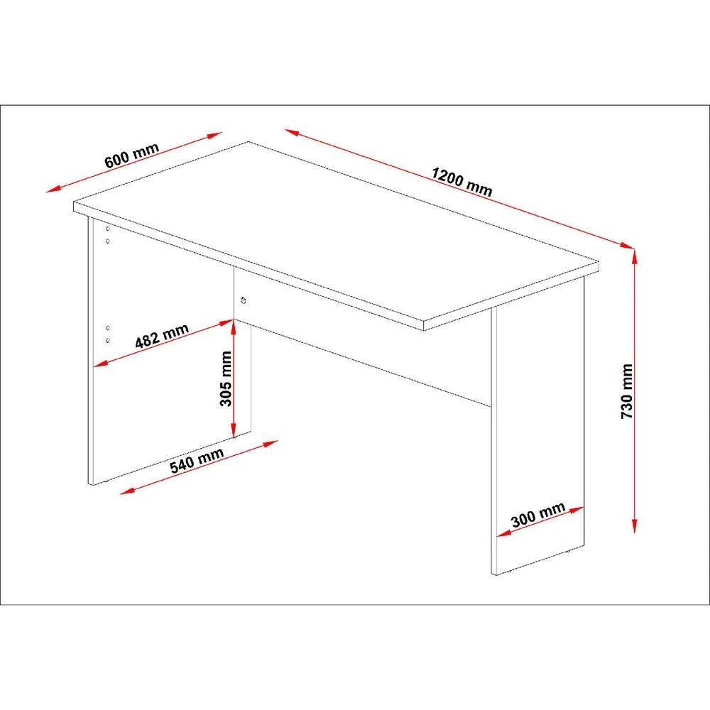 2 Toro 1200mm Return Maple Grey Desks, Tables and Returns, 2 of 2