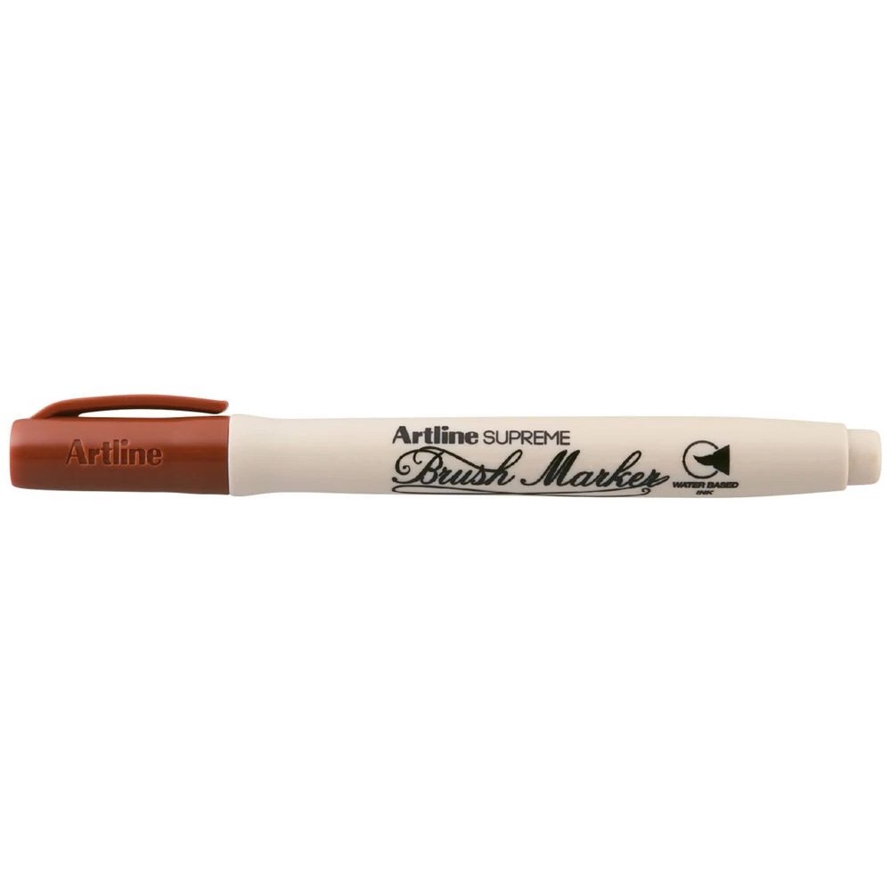 1 Artline Supreme Brush Marker Brown, 1 of 2