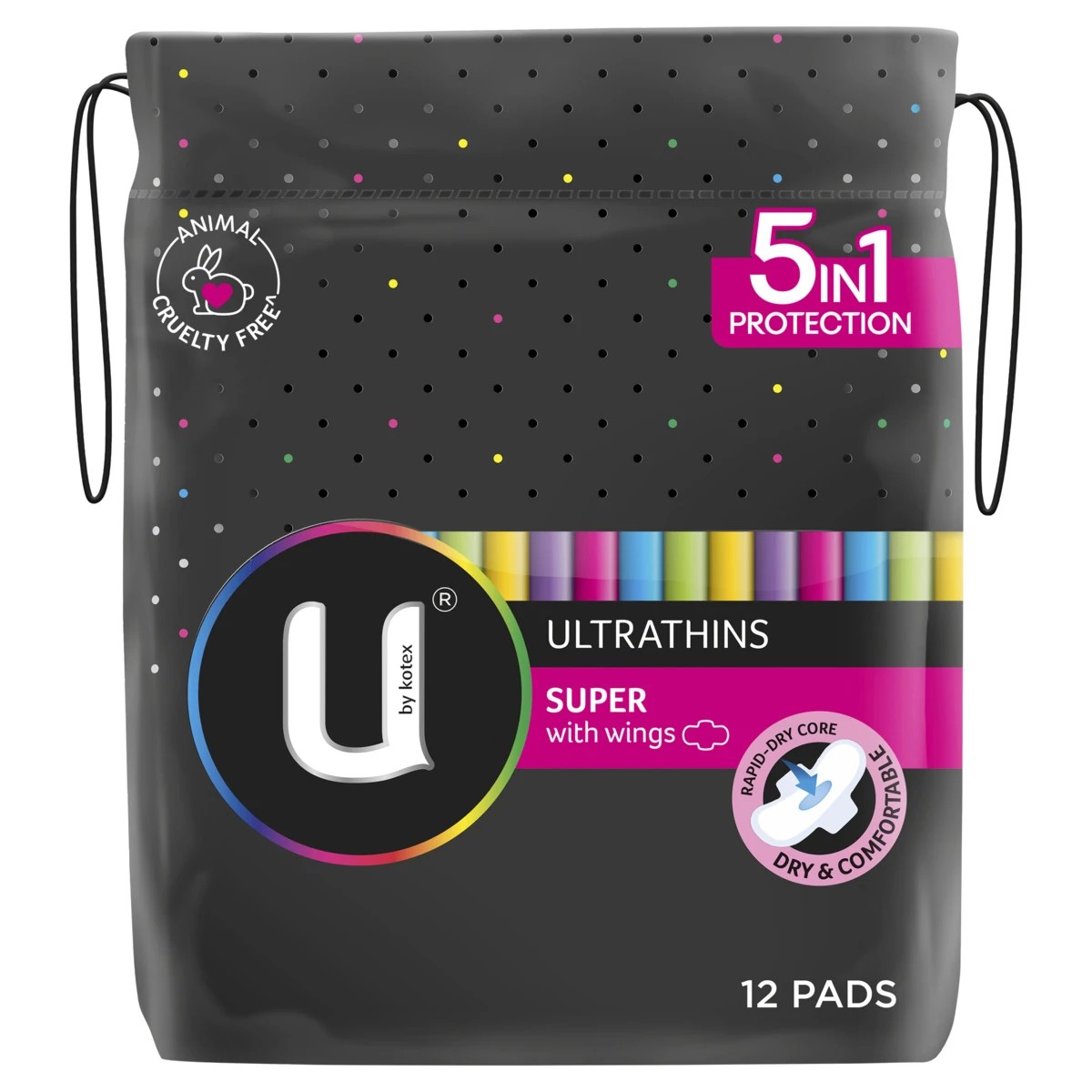 2 12 Pack U by Kotex Ultrathin Super Pads with Wings, 2 of 8