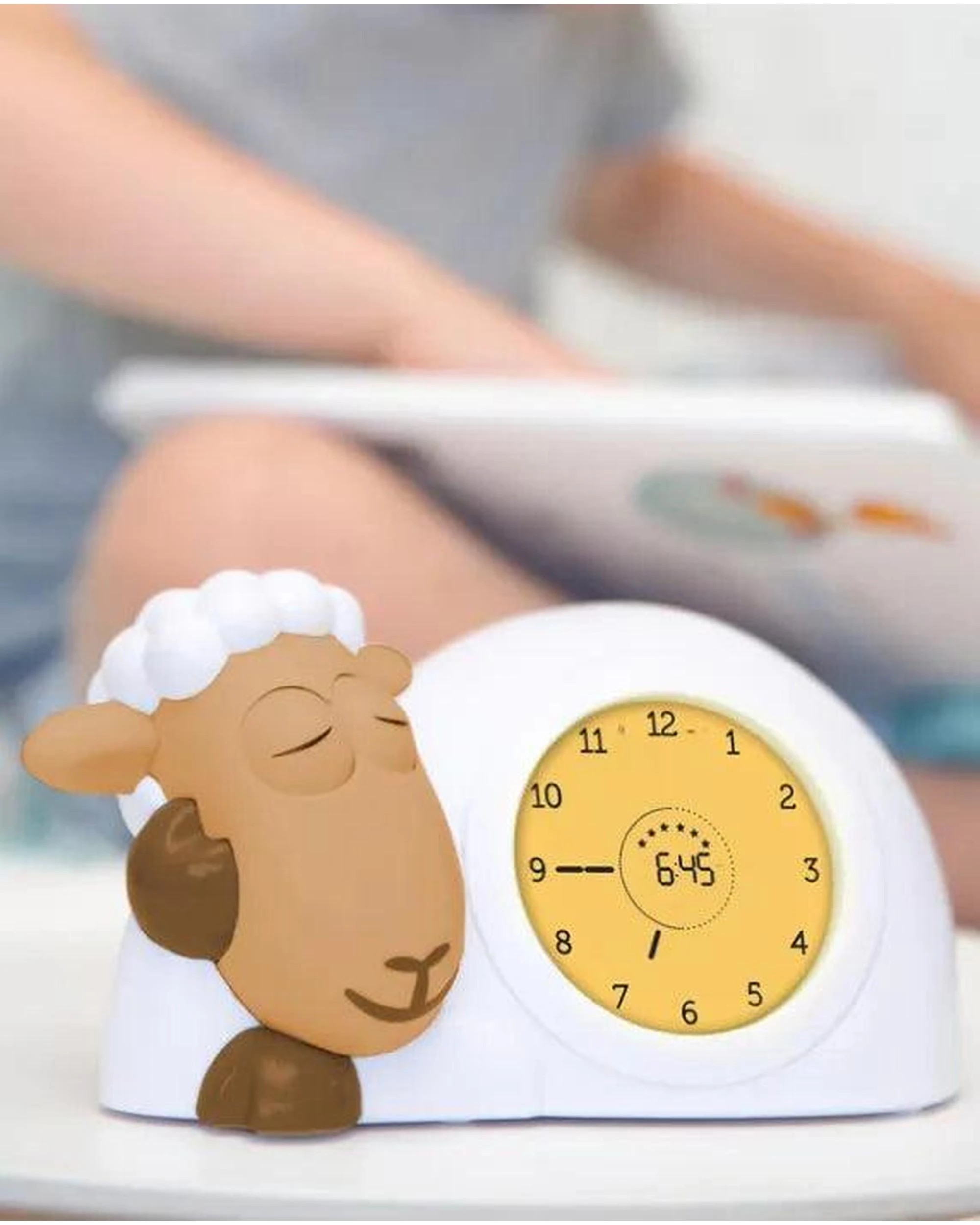 2 ZAZU Sleep Trainer Clock - Sam The Lamb (Camel), 2 of 4