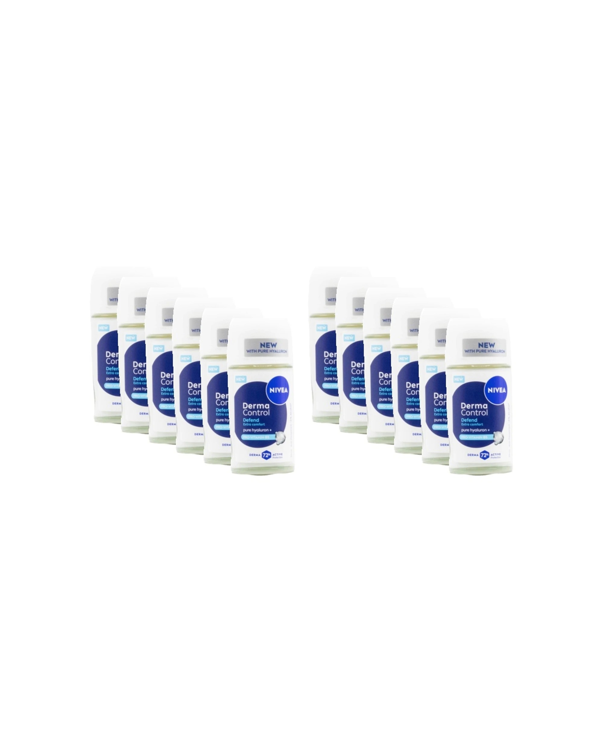 1 Nivea 12pk 72 Hour Antiperspirant Derma Control RollOn Deodorant 50mL Pro Vit B - White, 1 of 3