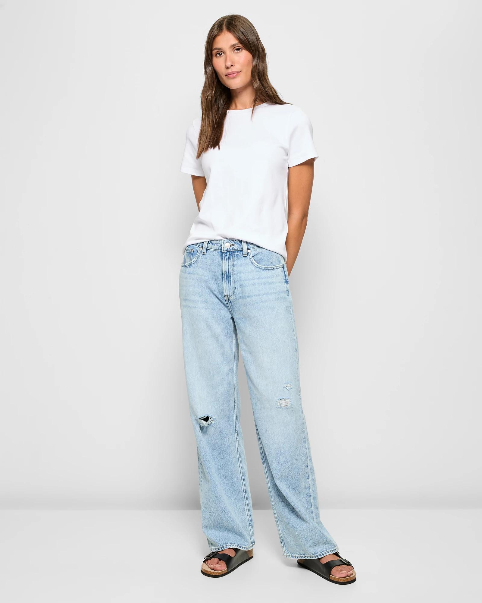 1 Target Mid Rise Full Length Wide Leg Denim Jeans - Imogen OCEAN BLUE, 1 of 5