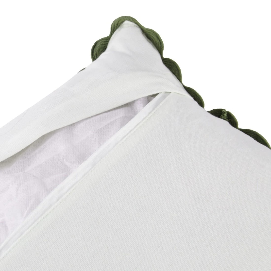 4 Stripe Ric Rac Cushion - Sage, 4 of 4