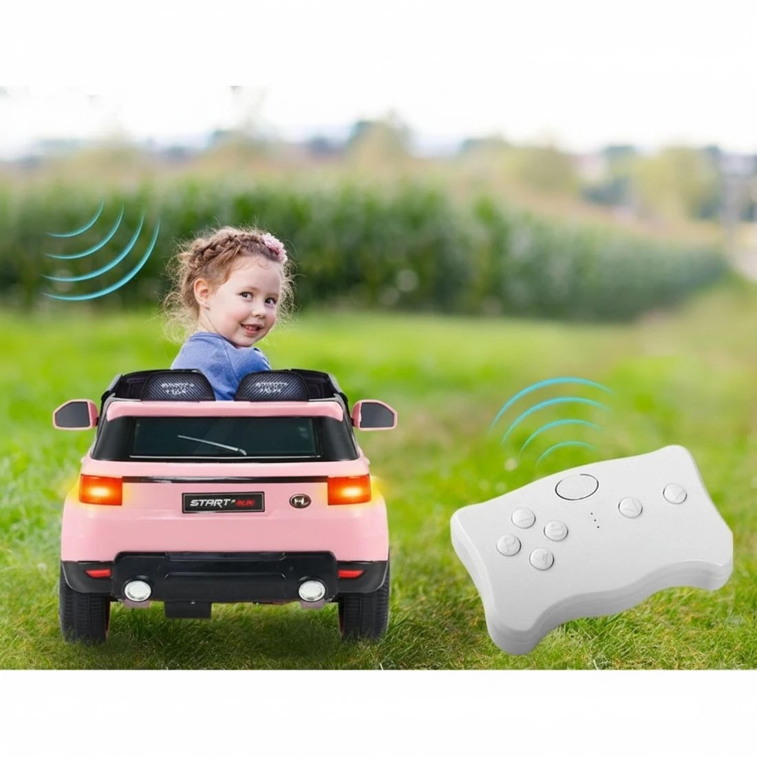 7 Rigo Kids Electric Ride On Car SUV Cars Remote 12V - Pink, 7 of 7