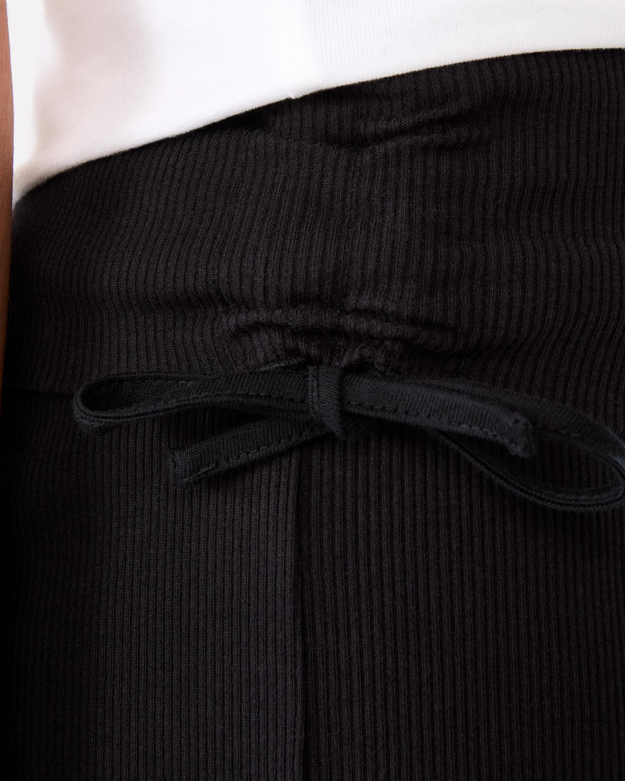 4 Tie Detail Fold Over Waist Leggings Black, 4 of 6