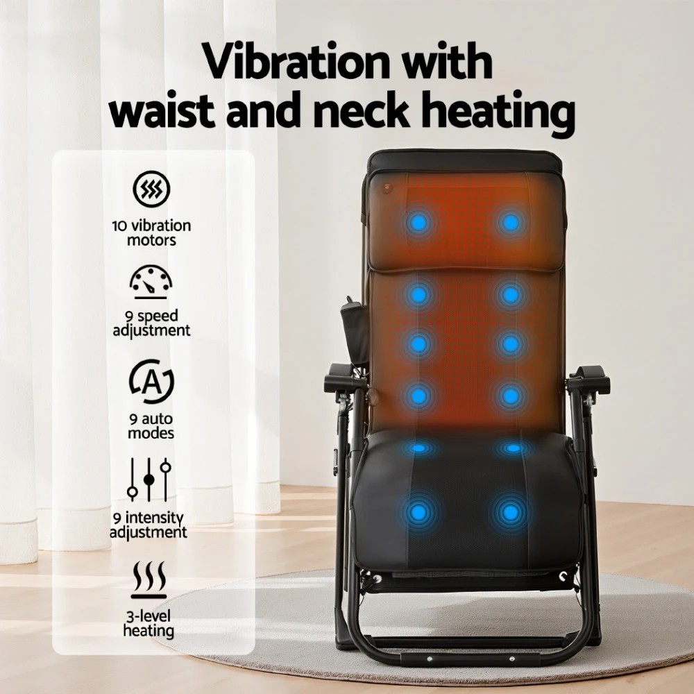 4 Livemor Massage Chair Electric Recliner Home Massager AYAN - Black, 4 of 7