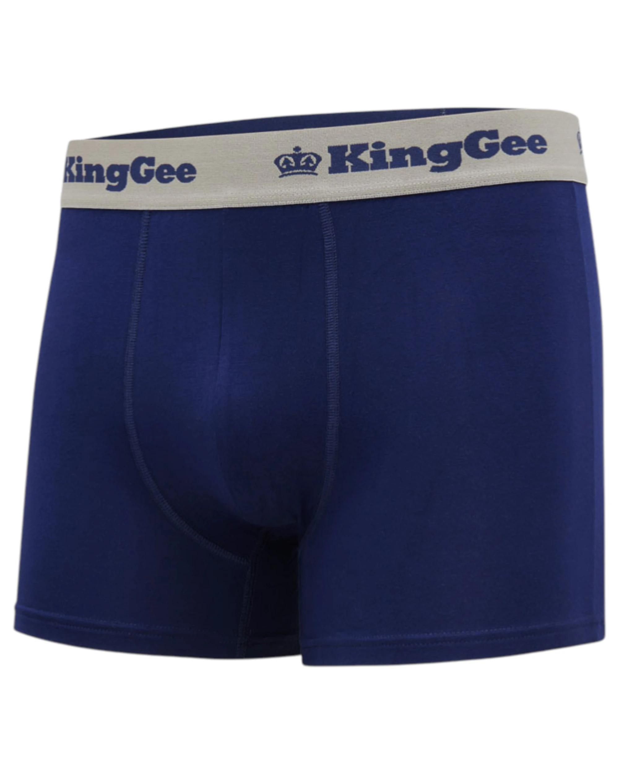 2 KingGee 12 Pack Mens Bamboo Trunks Underwear Navy, 2 of 3