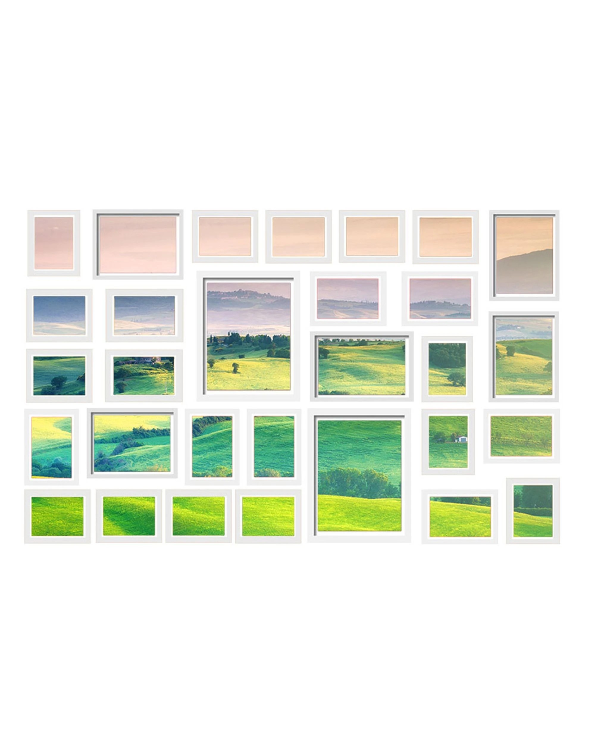 1 Artiss Photo Frames Art Holder 30PCS 8x10" 5x7" 4x6" 3.5x5" - White, 1 of 5