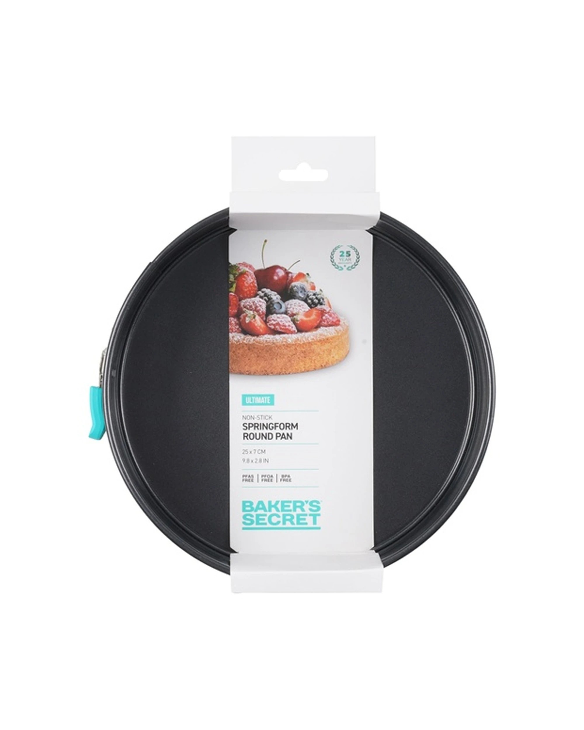 4 Bakers Secret Ultimate Non-Stick Springform Round Cake Pan 25cm - Black, 4 of 4