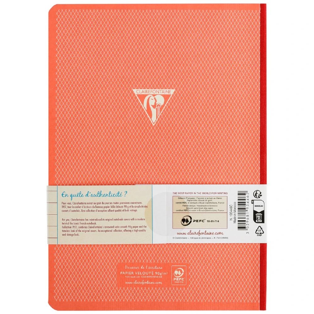 6 Clairefontaine 1951 A5 Notebook Ruled 192 Page Red, 6 of 6