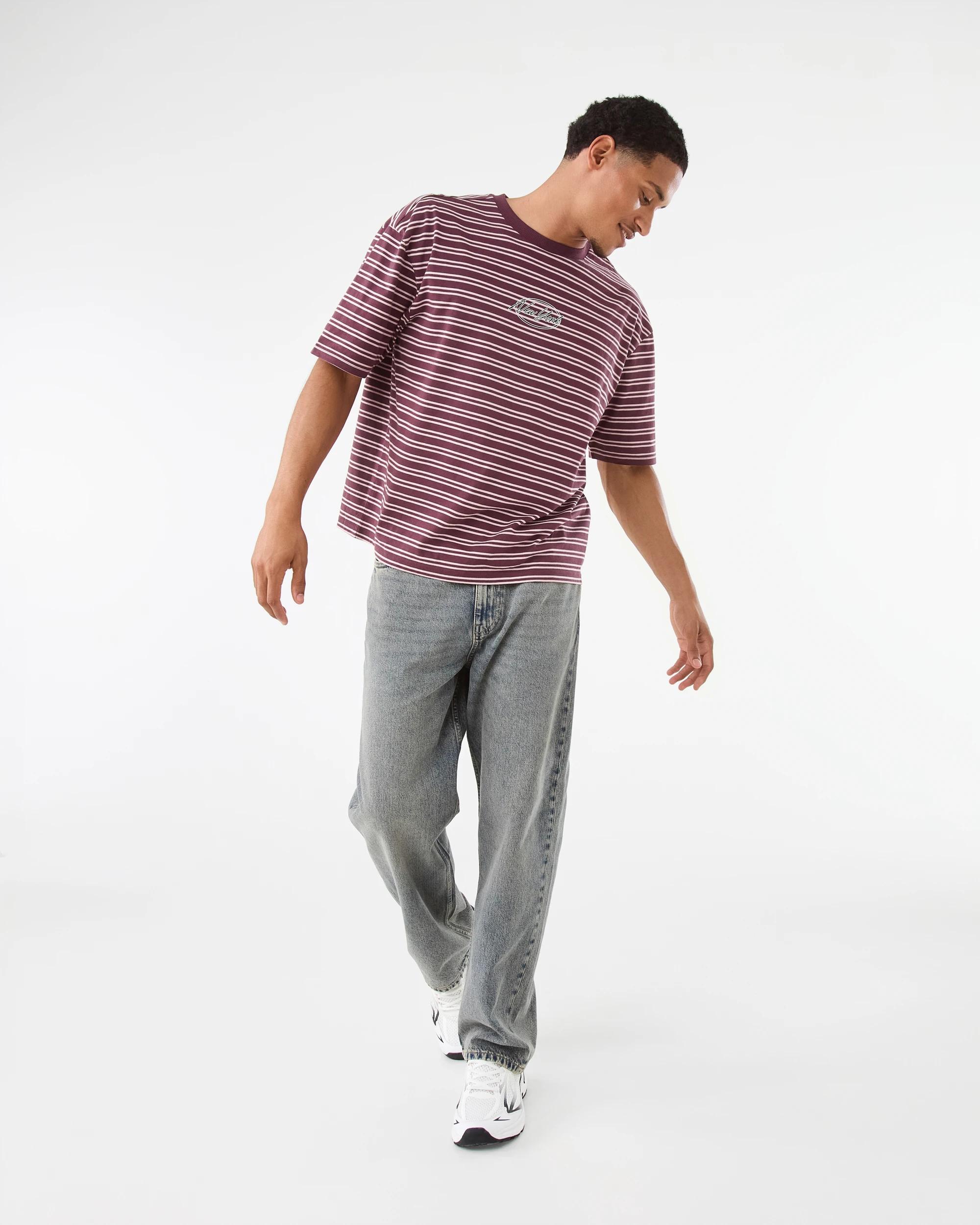 2 Boxy Stripe T-Shirt Red Ny, 2 of 6