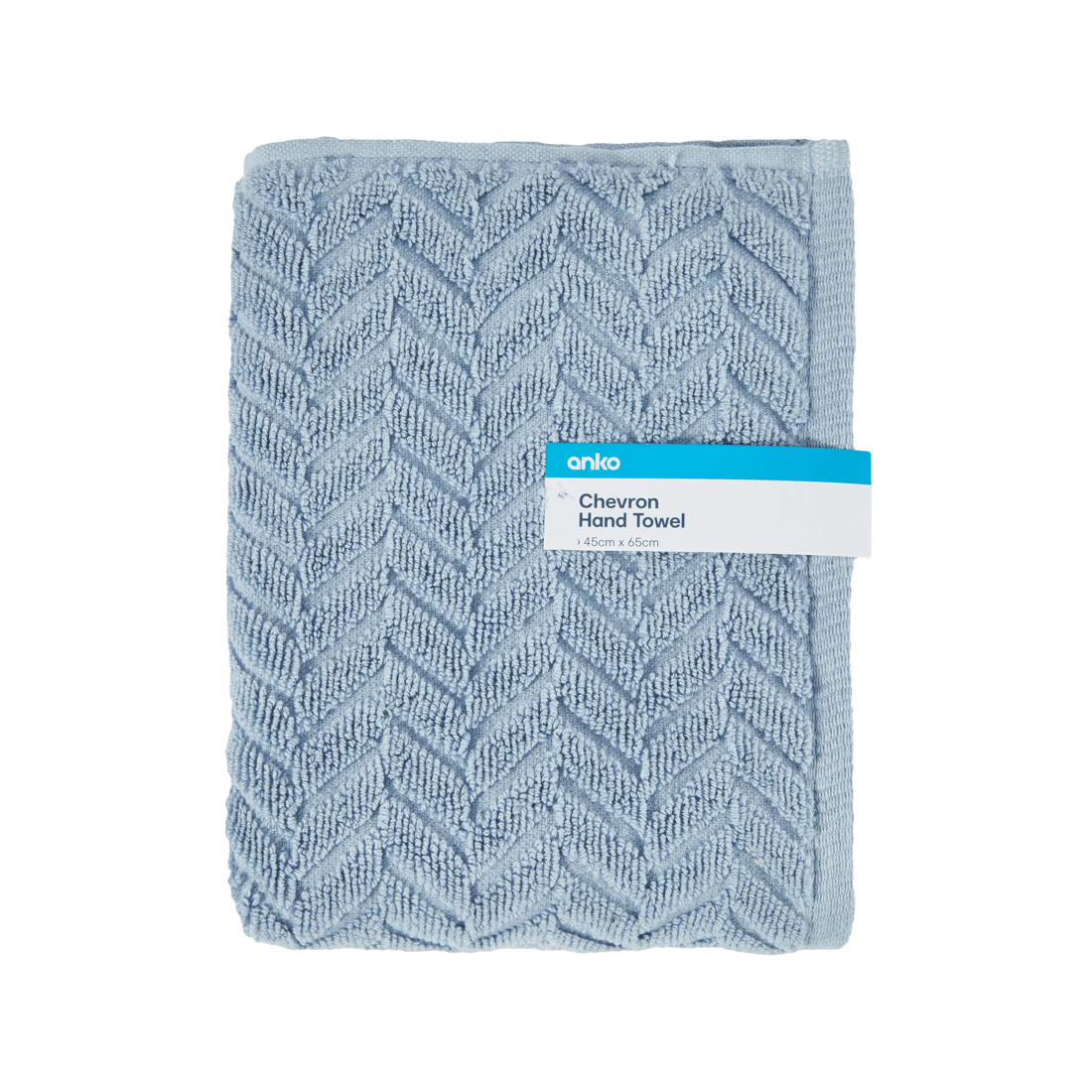 5 Chevron Cotton Hand Towel - Blue, 5 of 5