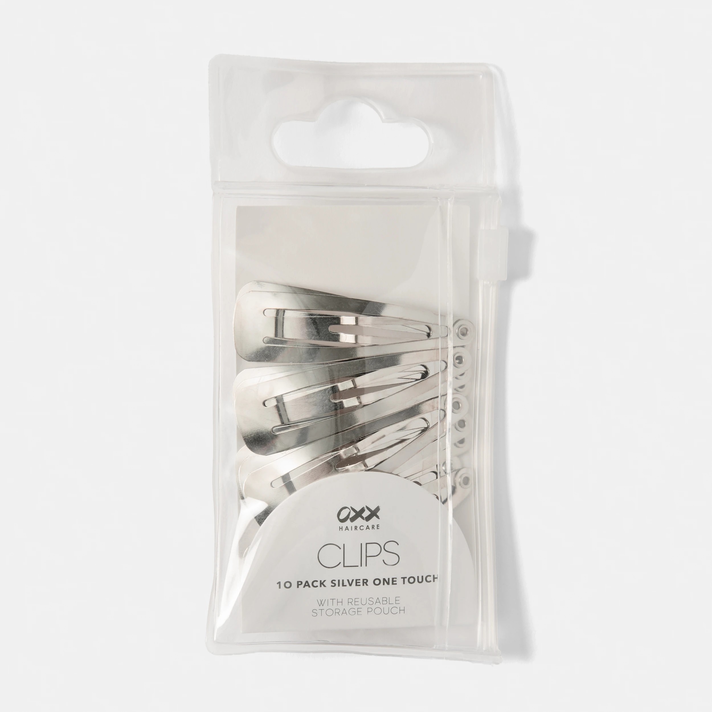 3 OXX Haircare 10 Pack One Touch Clips - Silver Tone, 3 of 3