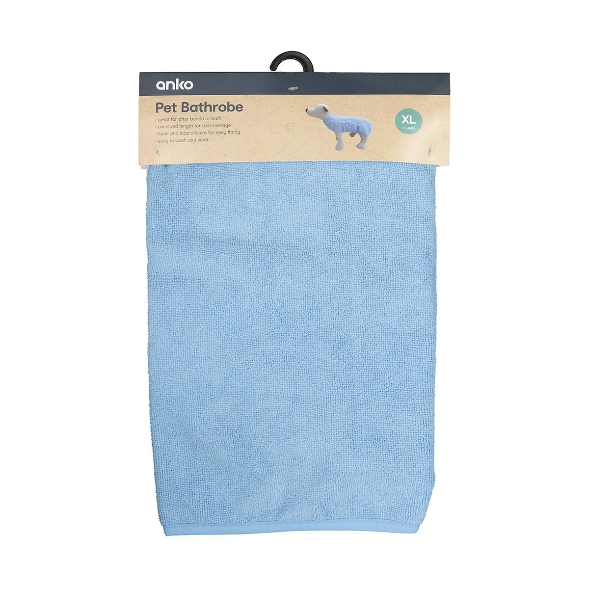 10 Pet Bathrobe - Extra Large, Blue, 10 of 10