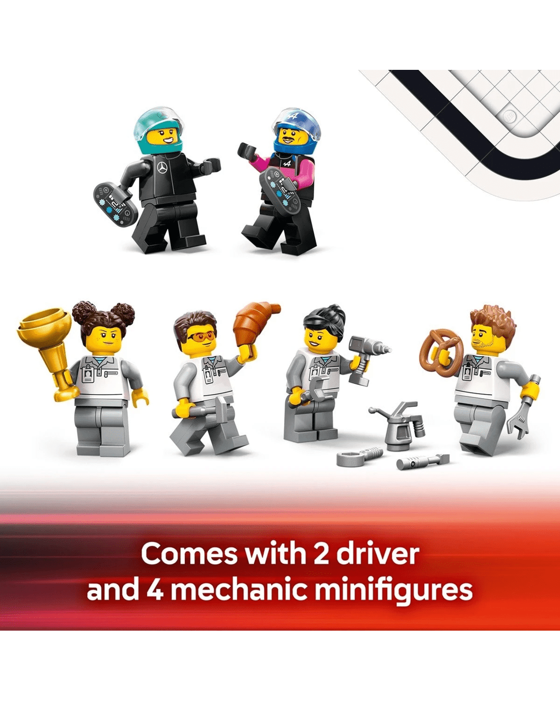 9 LEGO City F1 Garage & Mercedes-AMG & Alpine Cars 60444, 9 of 10