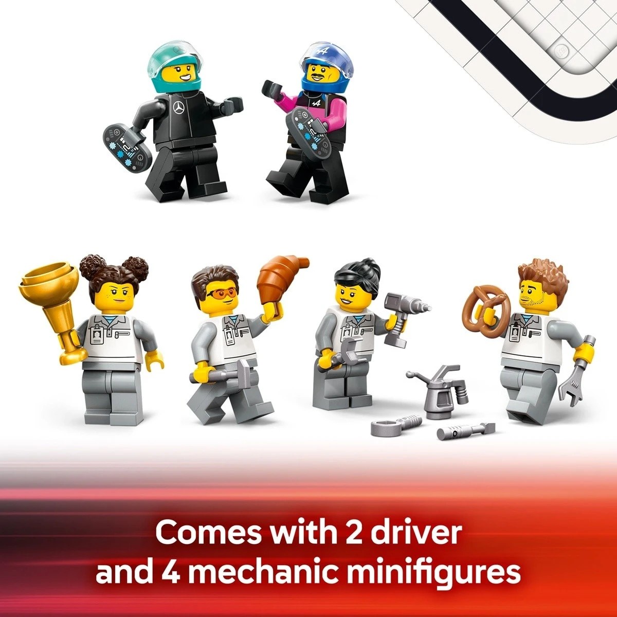 9 LEGO City F1 Garage & Mercedes-AMG & Alpine Cars 60444, 9 of 10