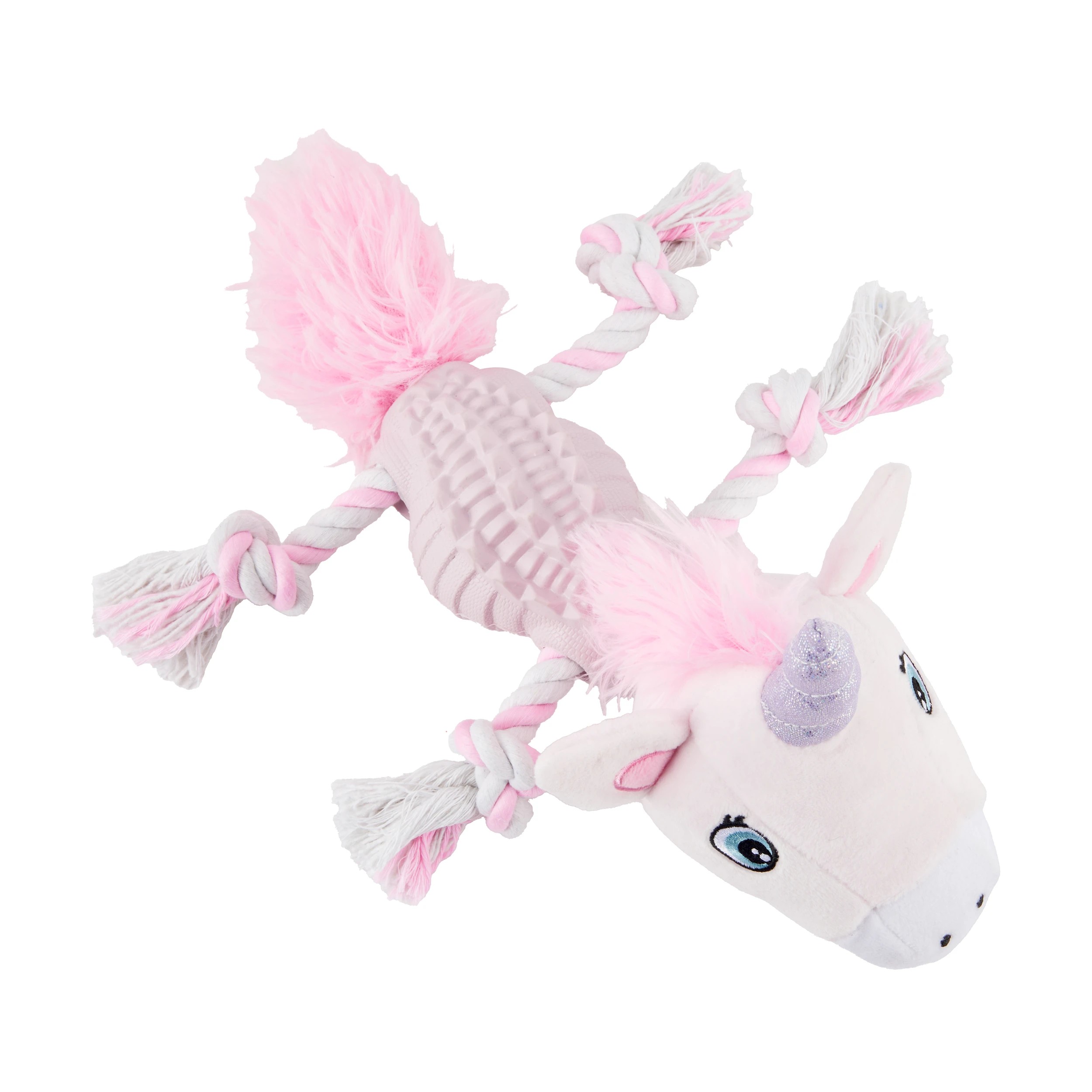 1 Pet Toy Plush Rope and Treat Unicorn, 1 of 4