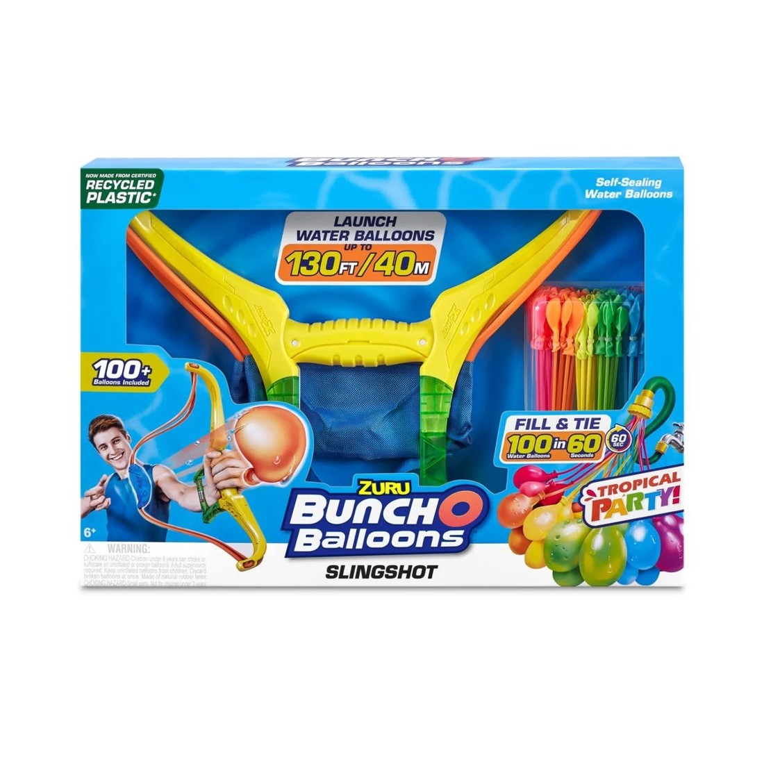 1 Zuru Bunch O Balloons Tropical Party! Slingshot and Self-Sealing Water Balloons Set, 1 of 10