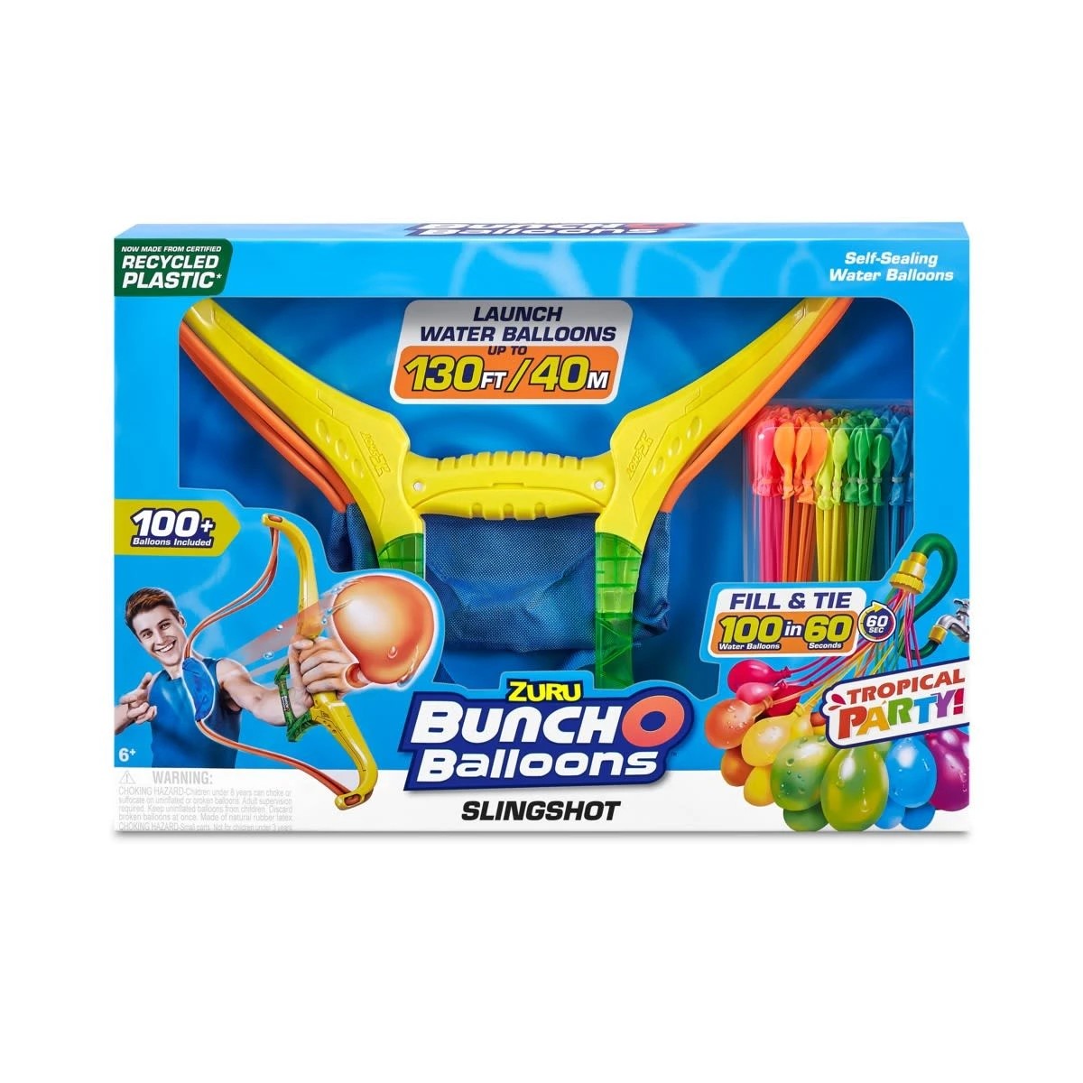 1 Zuru Bunch O Balloons Tropical Party! Slingshot and Self-Sealing Water Balloons Set, 1 of 10