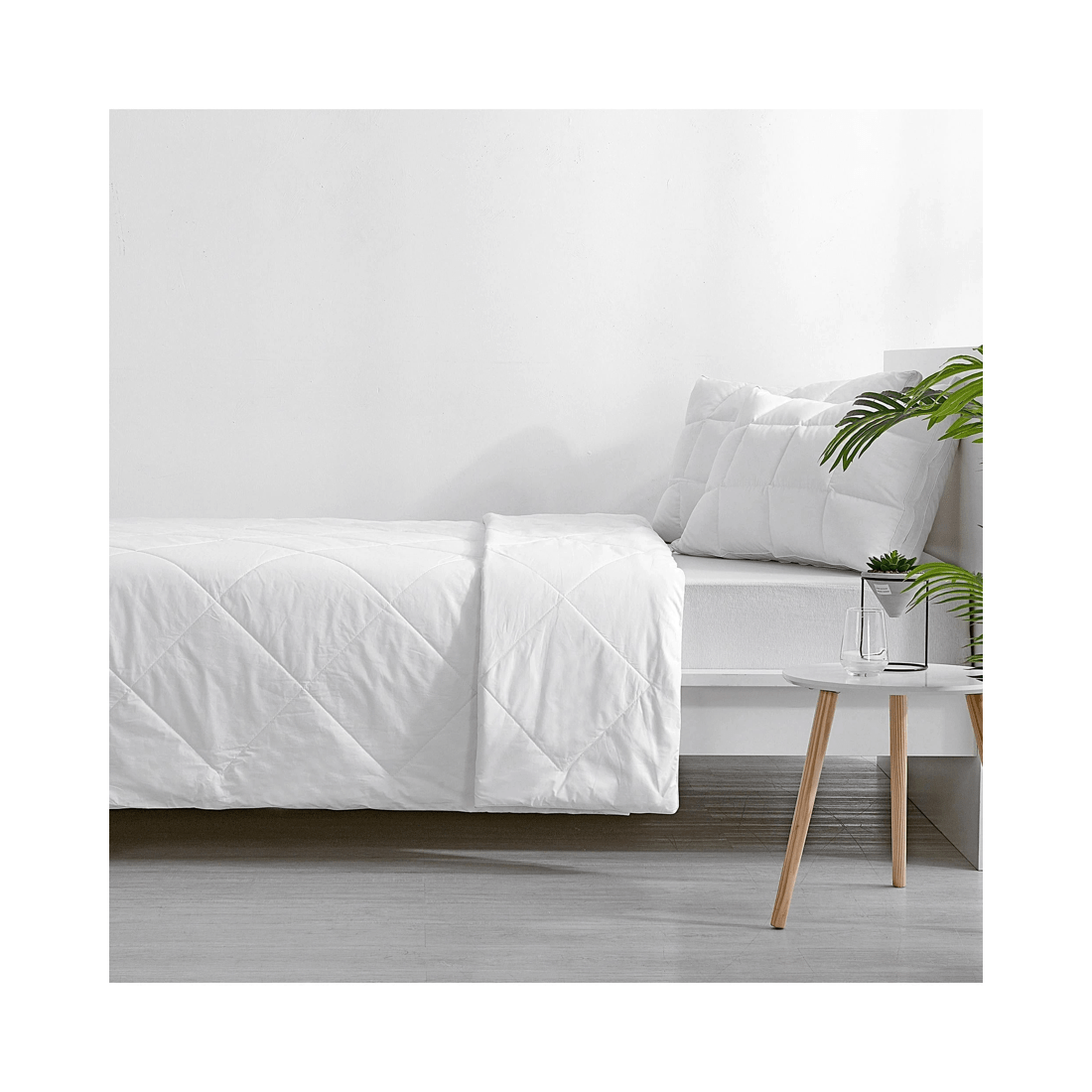 2 Bianca Bedding Natural Sleep 250gsm Bamboo Summer Quilt — Cotton Japara Cover
 - Super King Bed
 - white, 2 of 5