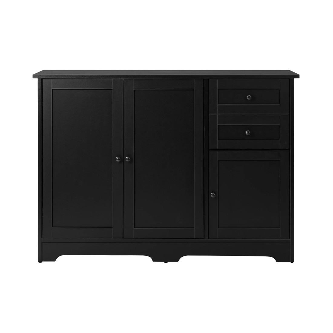 6 Oikiture Buffet Sideboard Storage Cabinet Cupboard
 - Black, 6 of 10