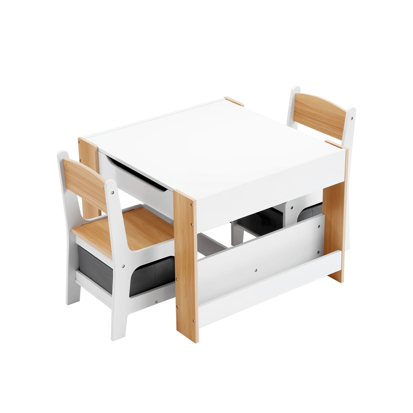 3 Kidbot 4 IN 1 Kids Table and Chairs Set Childrens Activity Centre, 3 of 10