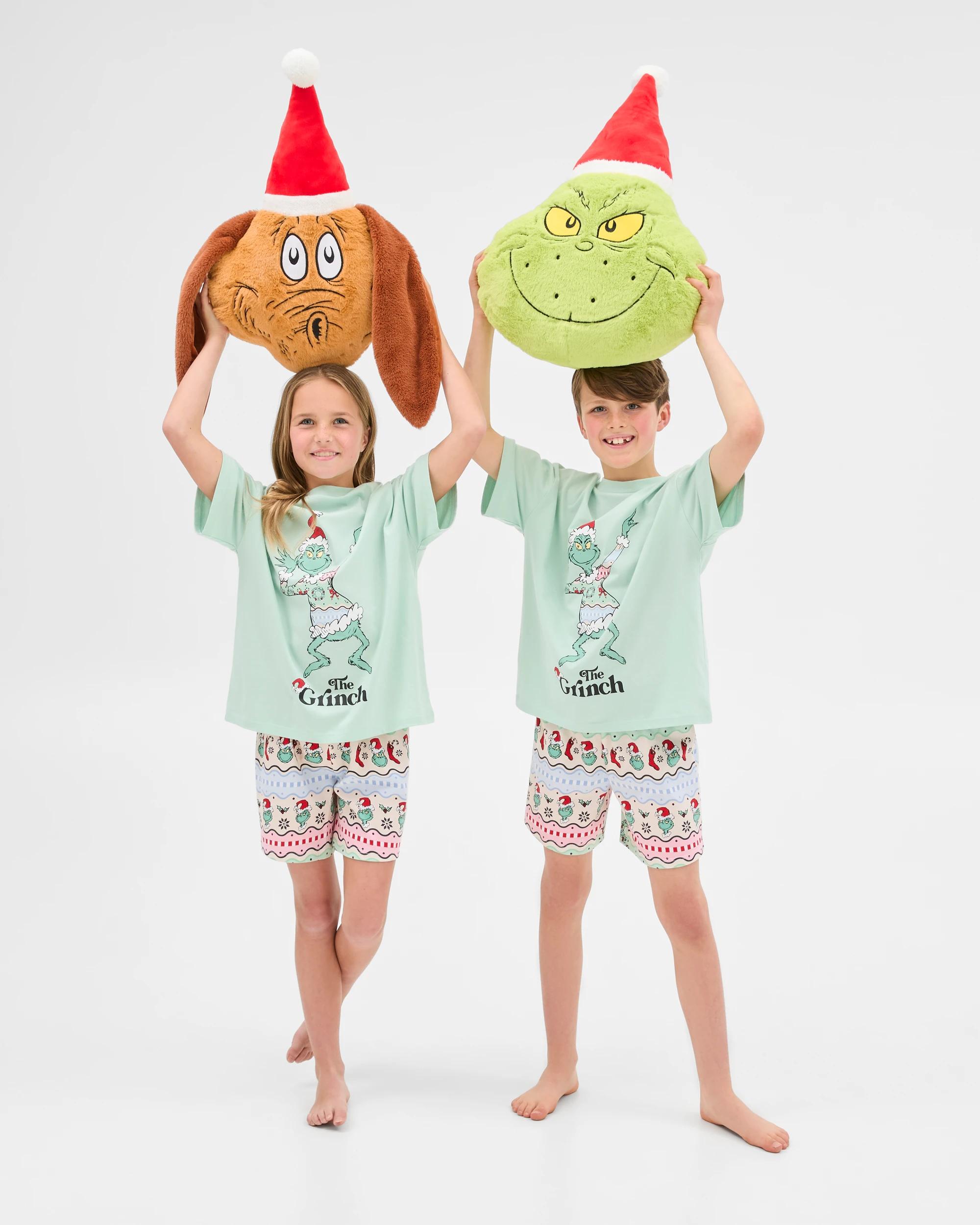 4 The Grinch Family Matching Older Kids Cotton Christmas Pyjama Set (green) 08 GRINCH, 4 of 8