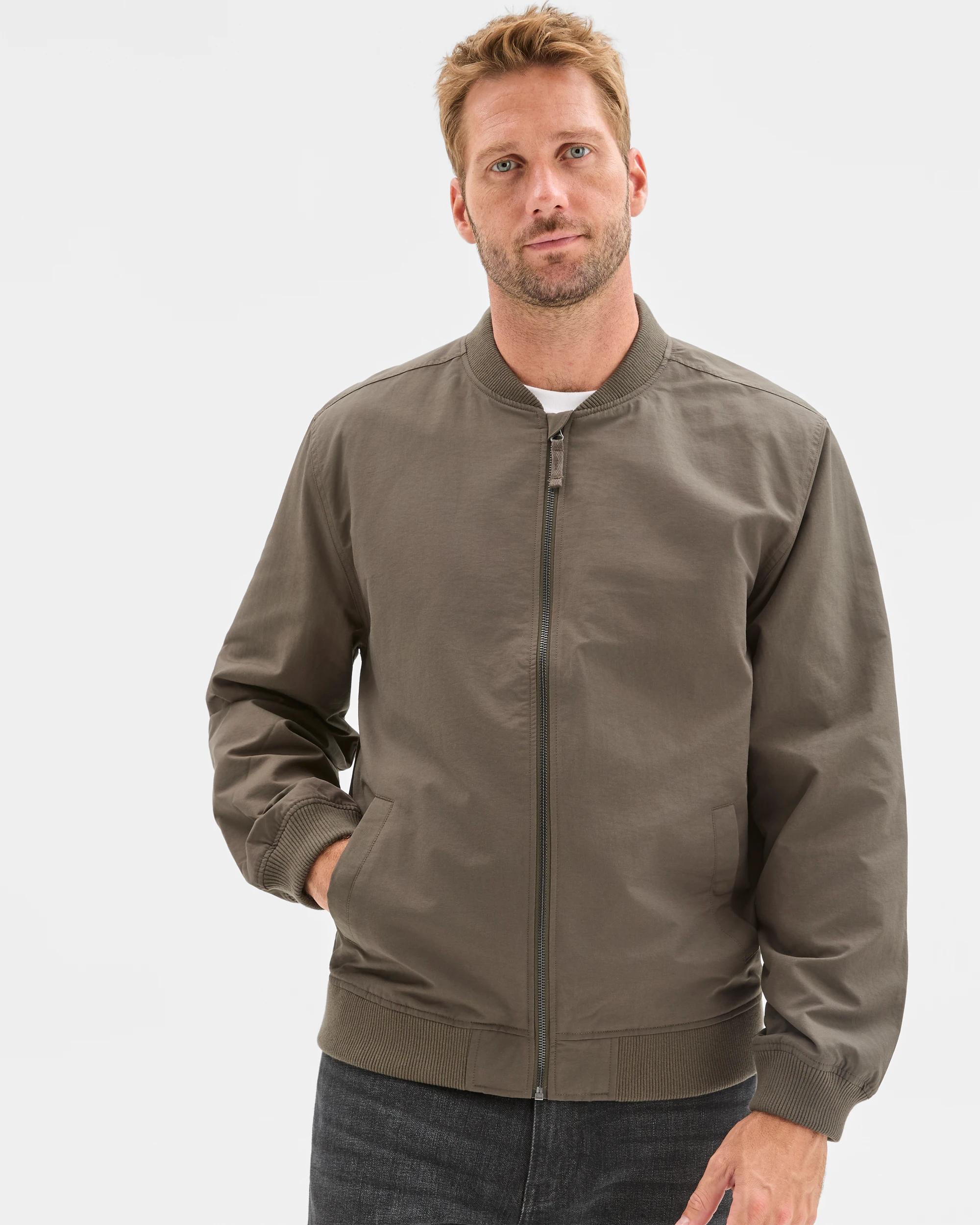 2 Target Man Australian Cotton Blend Bomber Jacket DARK OLIVE, 2 of 5