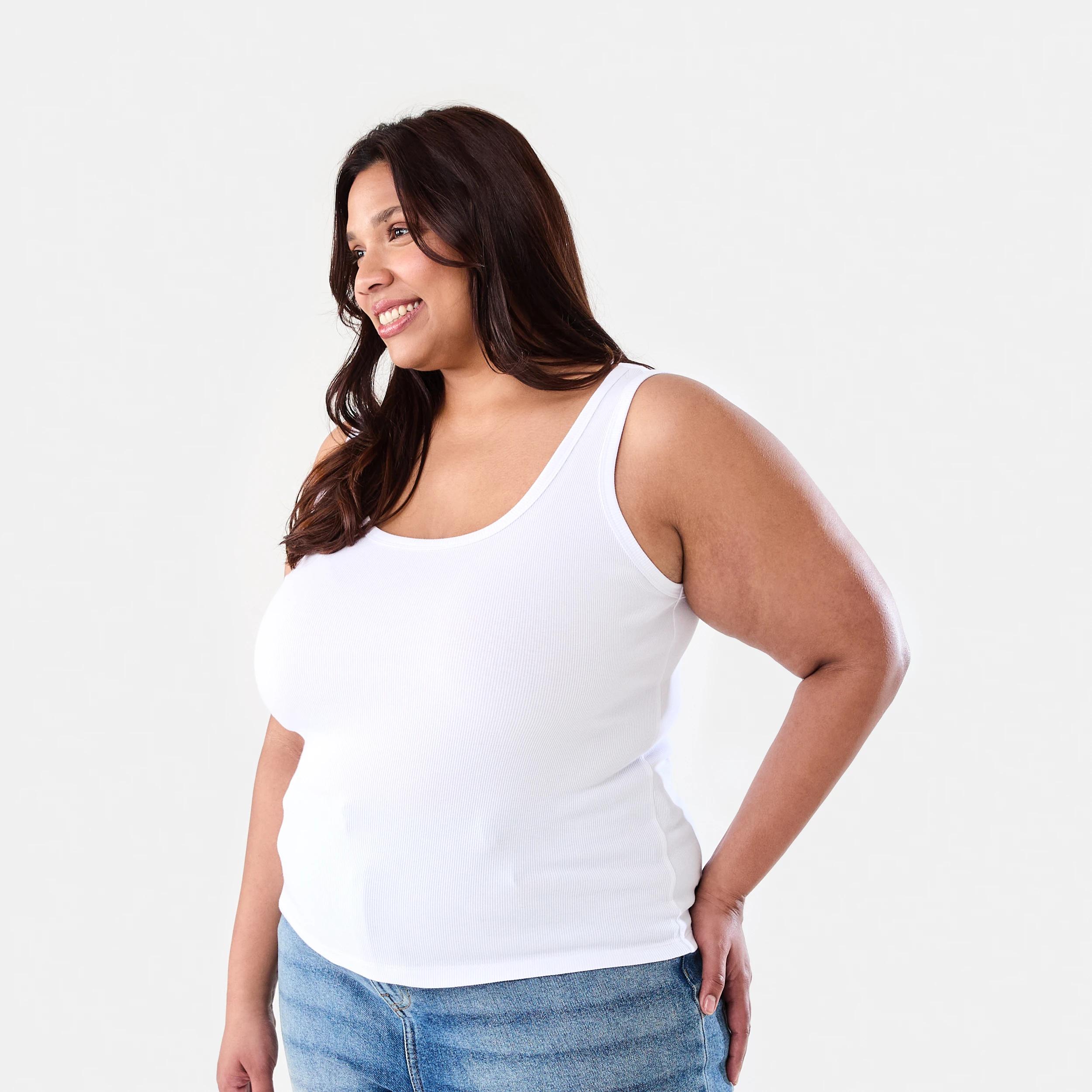 2 Curve Sleeveless Rib Tank White, 2 of 6