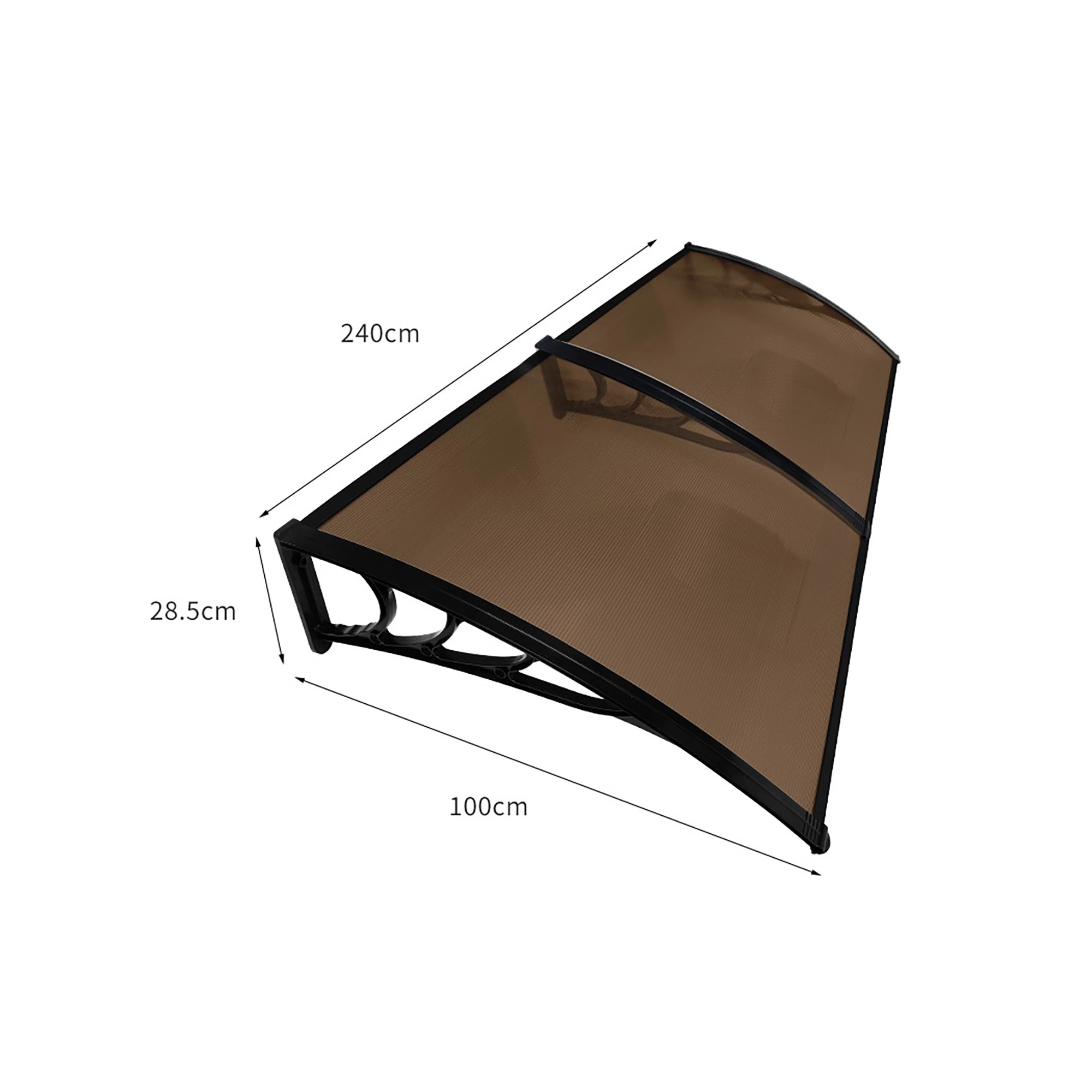 3 Mountview 1x2.4M Outdoor Window Rain Cover - Brown, 3 of 6