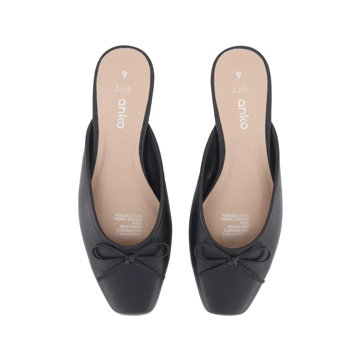 3 Ballet Flat Mules Black, 3 of 3