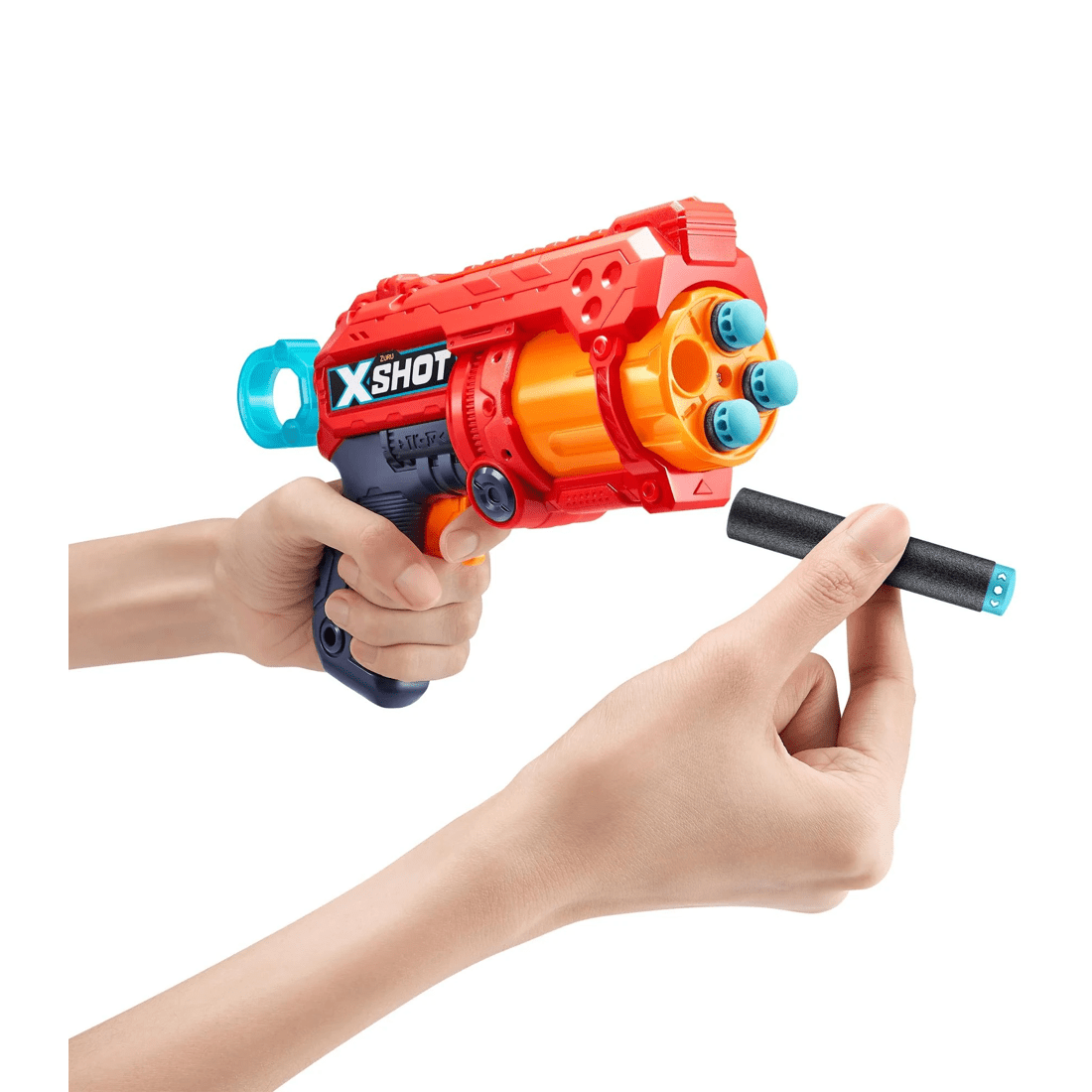 7 XSHOT Excel Double Fury 4 Blaster Combo Pack (16 Darts, 3 Cans) by ZURU - Red, 7 of 8