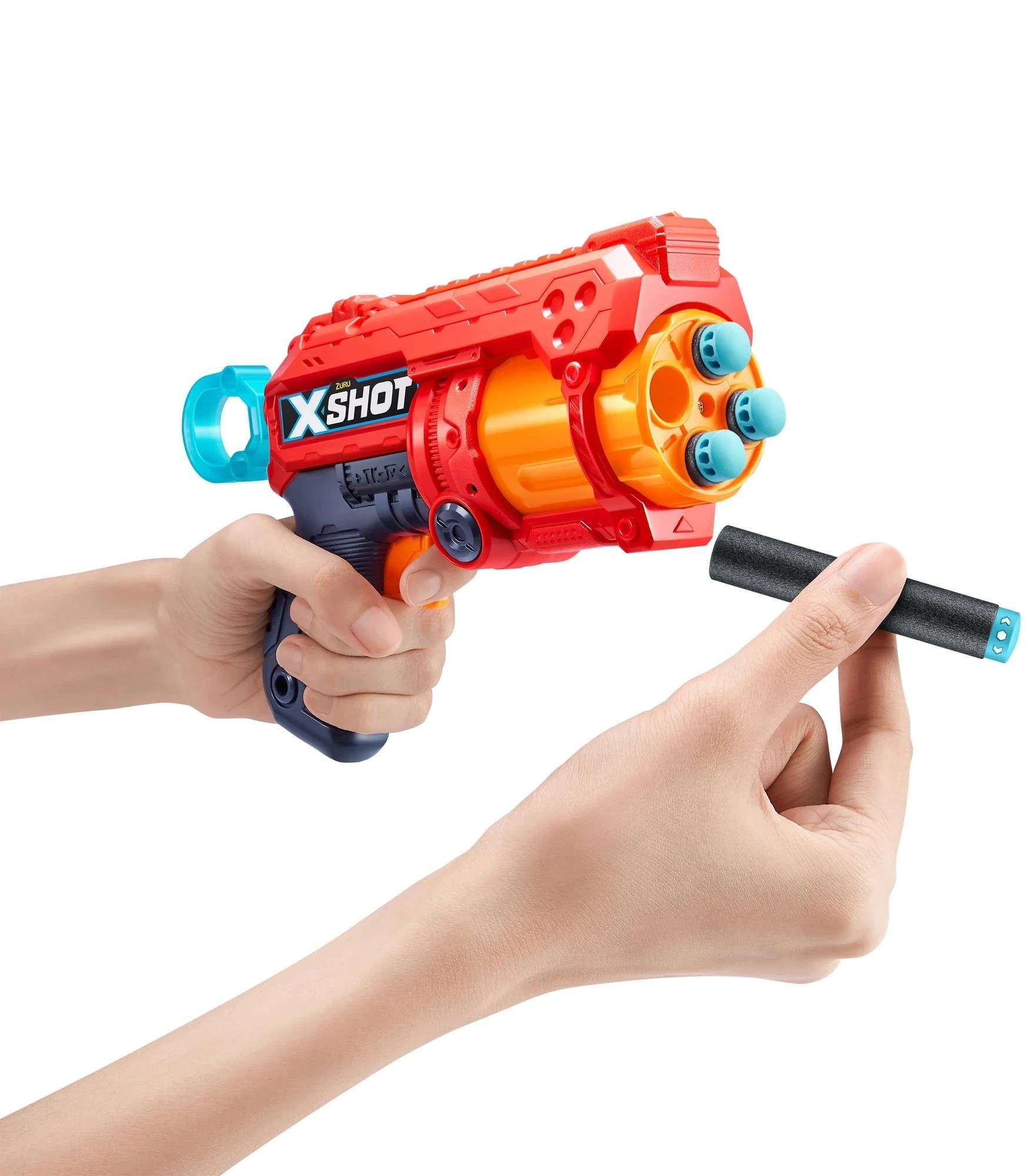 7 XSHOT Excel Double Fury 4 Blaster Combo Pack (16 Darts, 3 Cans) by ZURU - Red, 7 of 8